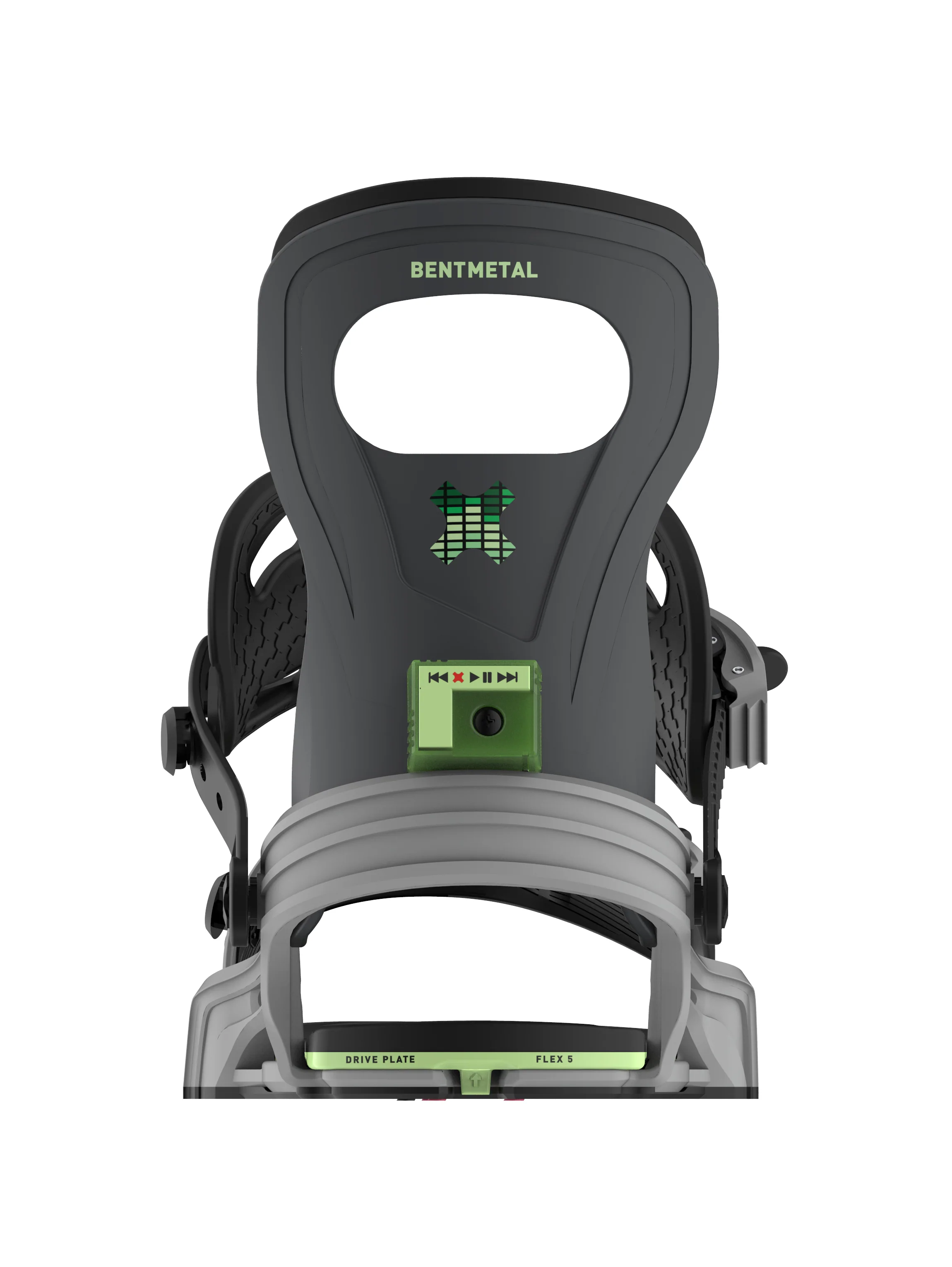 2025 Bent Metal Men's Joint Snowboard Binding - Grey / Green - Image 2