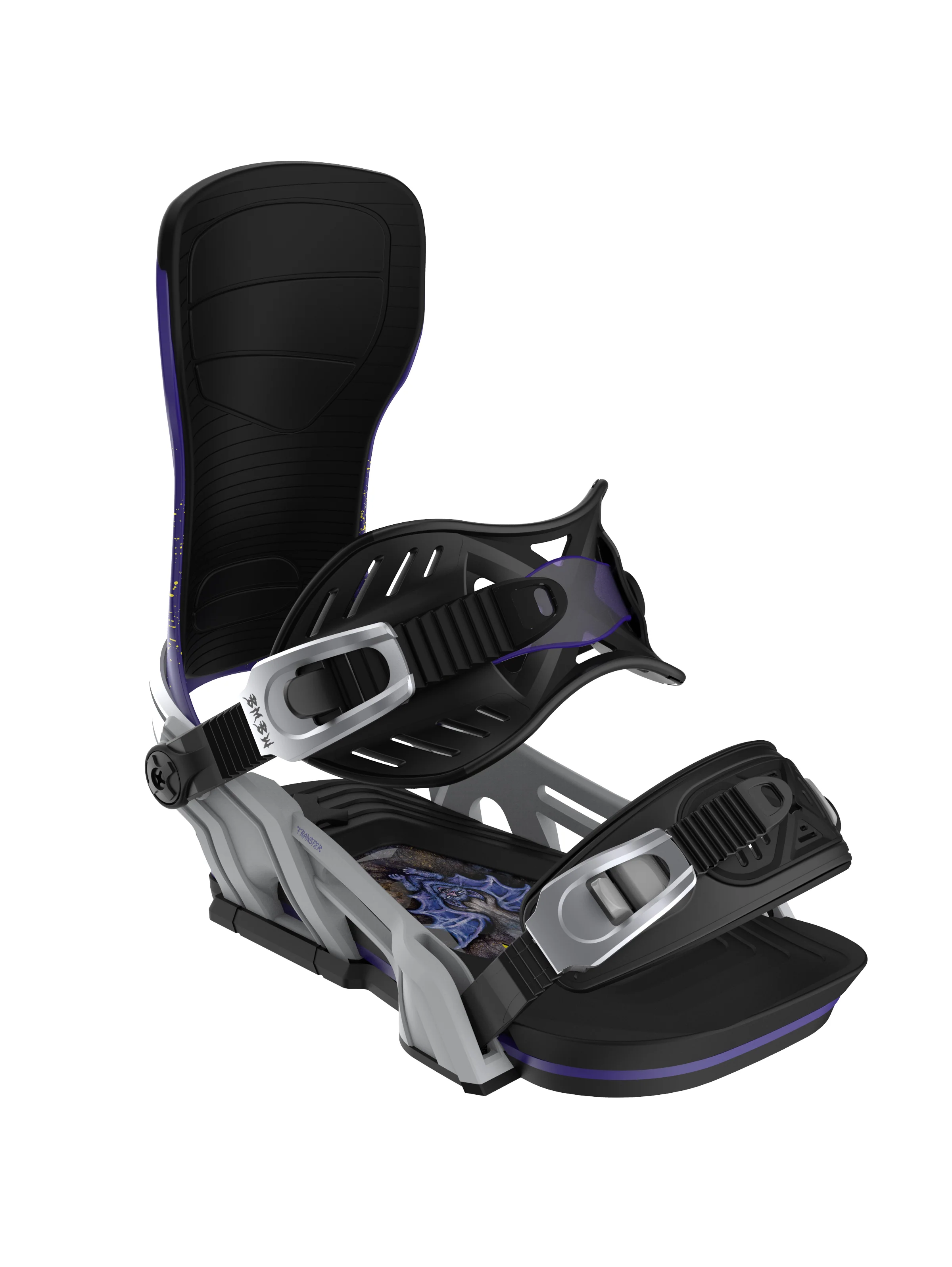 2025 Bent Metal Men's Transfer Snowboard Binding - Grey / Purple
