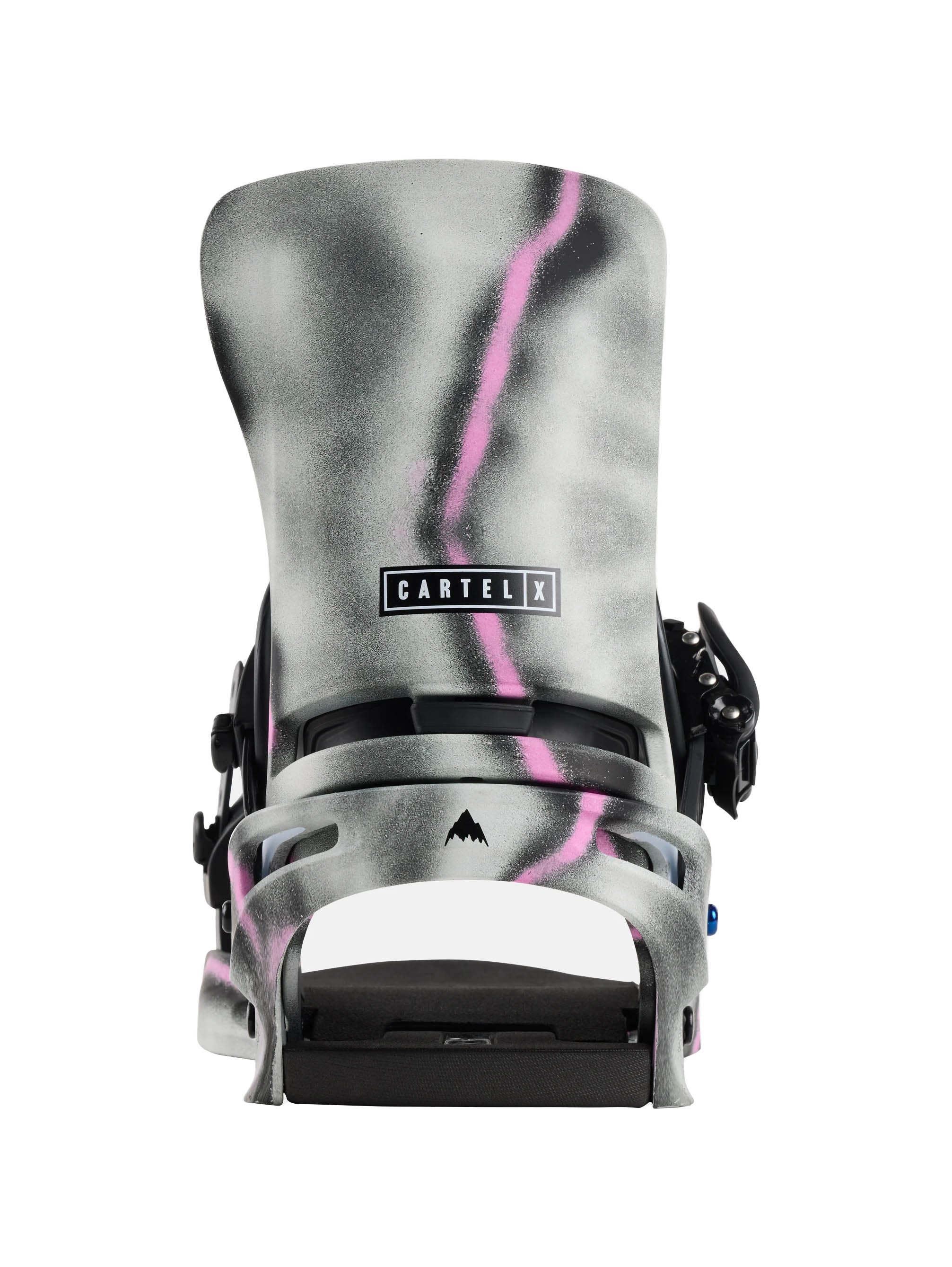 2025 Burton Cartel X Men's Re:Flex Snowboard Binding - Gray / Pink - Image 3