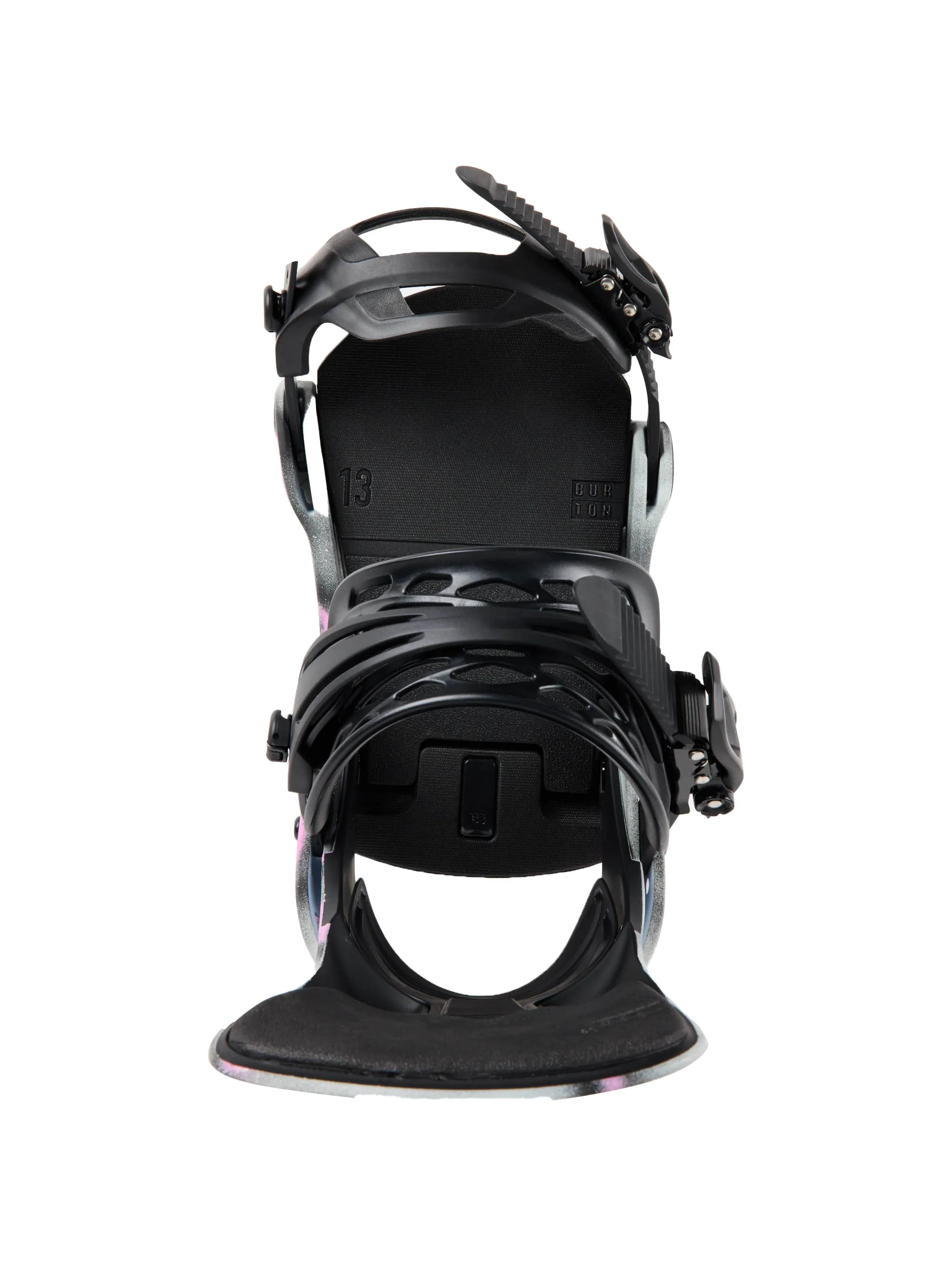2025 Burton Cartel X Men's Re:Flex Snowboard Binding - Gray / Pink - Image 4