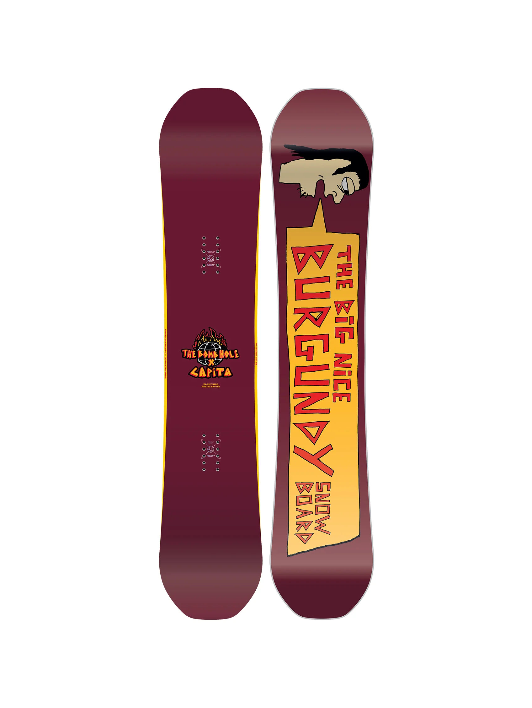 2025 Capita Big Nice Burgundy Snowboard - 156 cm