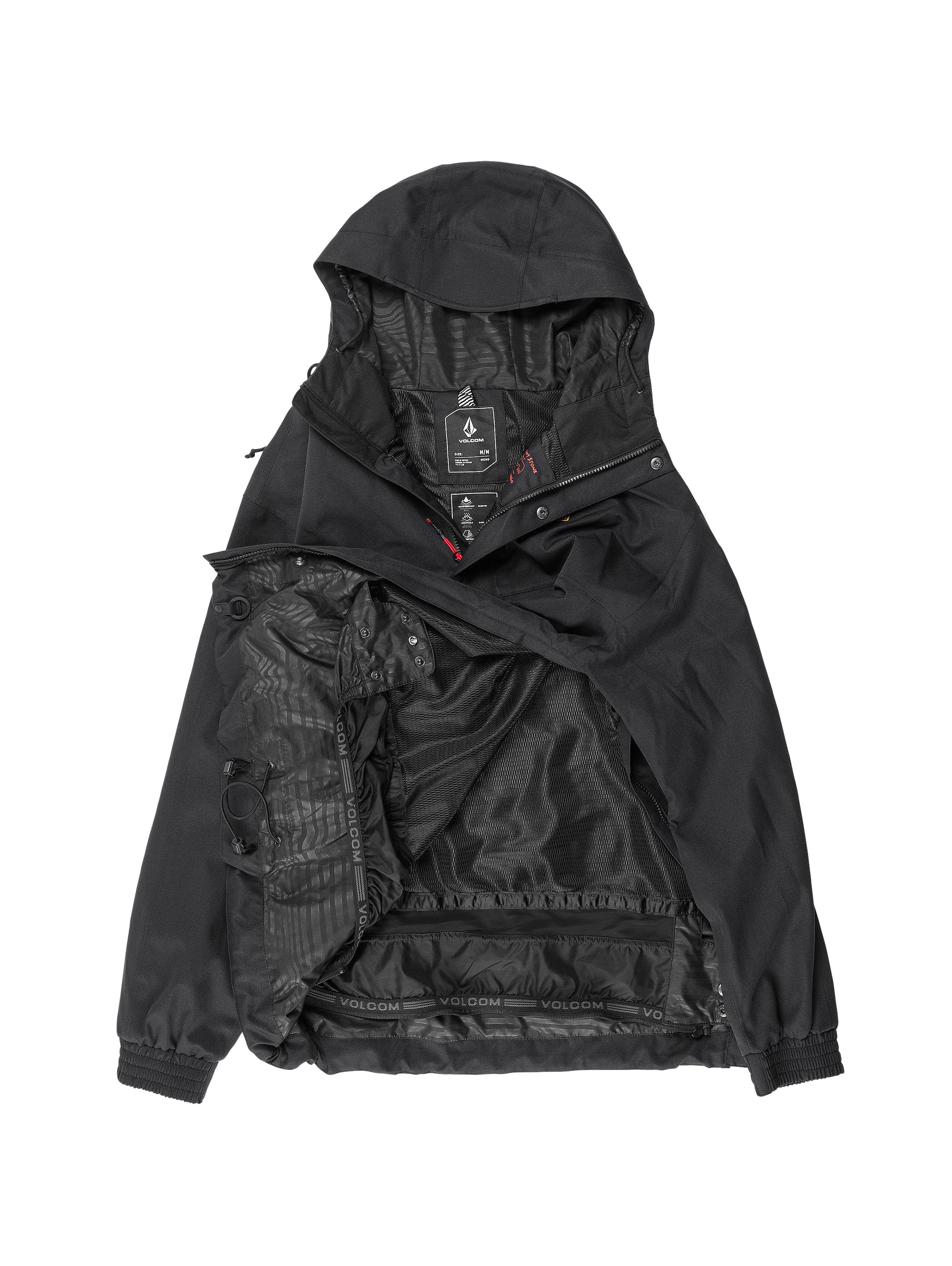 2025 Volcom Longo 20K Pullover Jacket - Black - Image 3