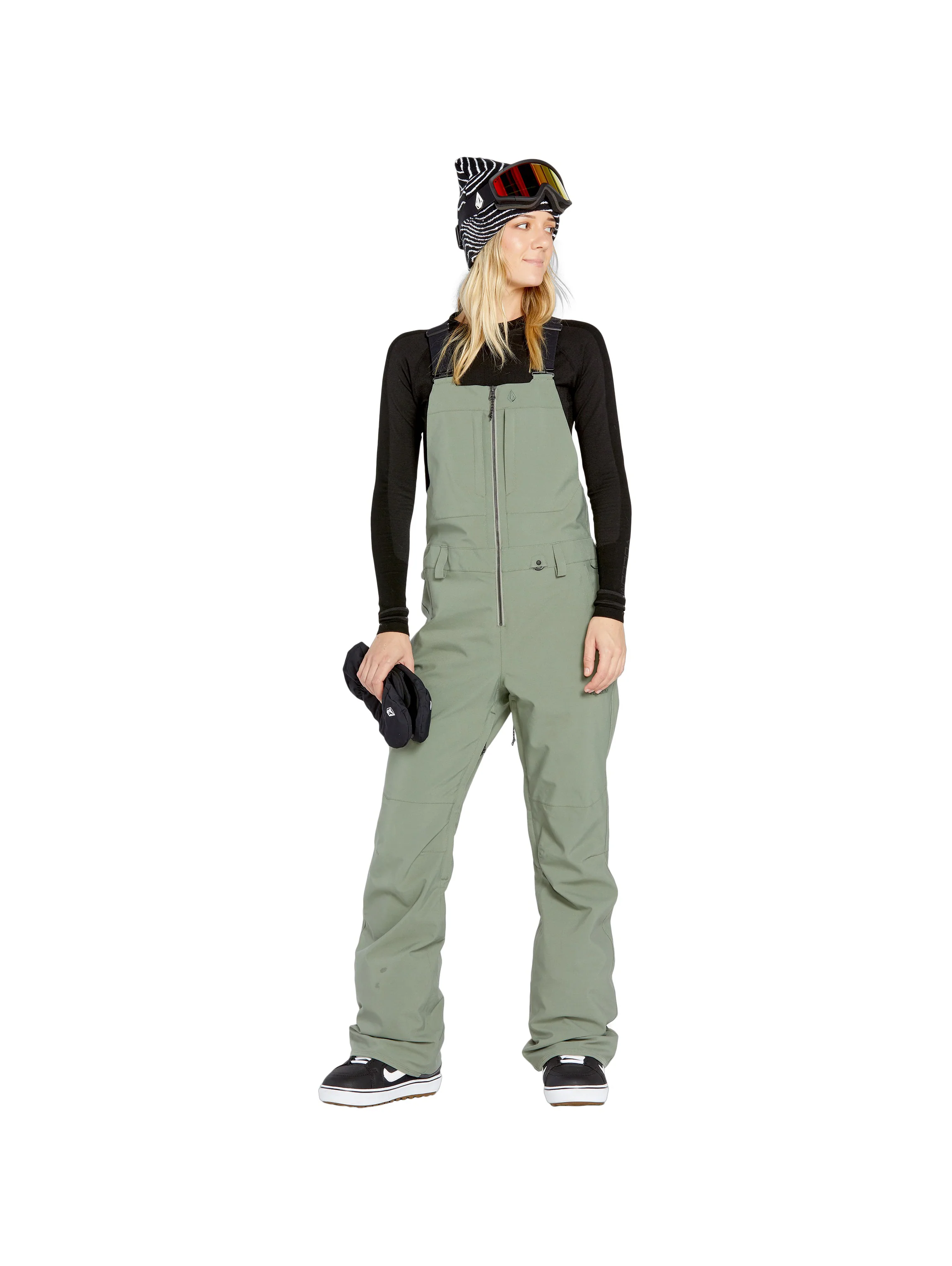 2025 Volcom Swift Bib Overall - Lichen Green - Image 3