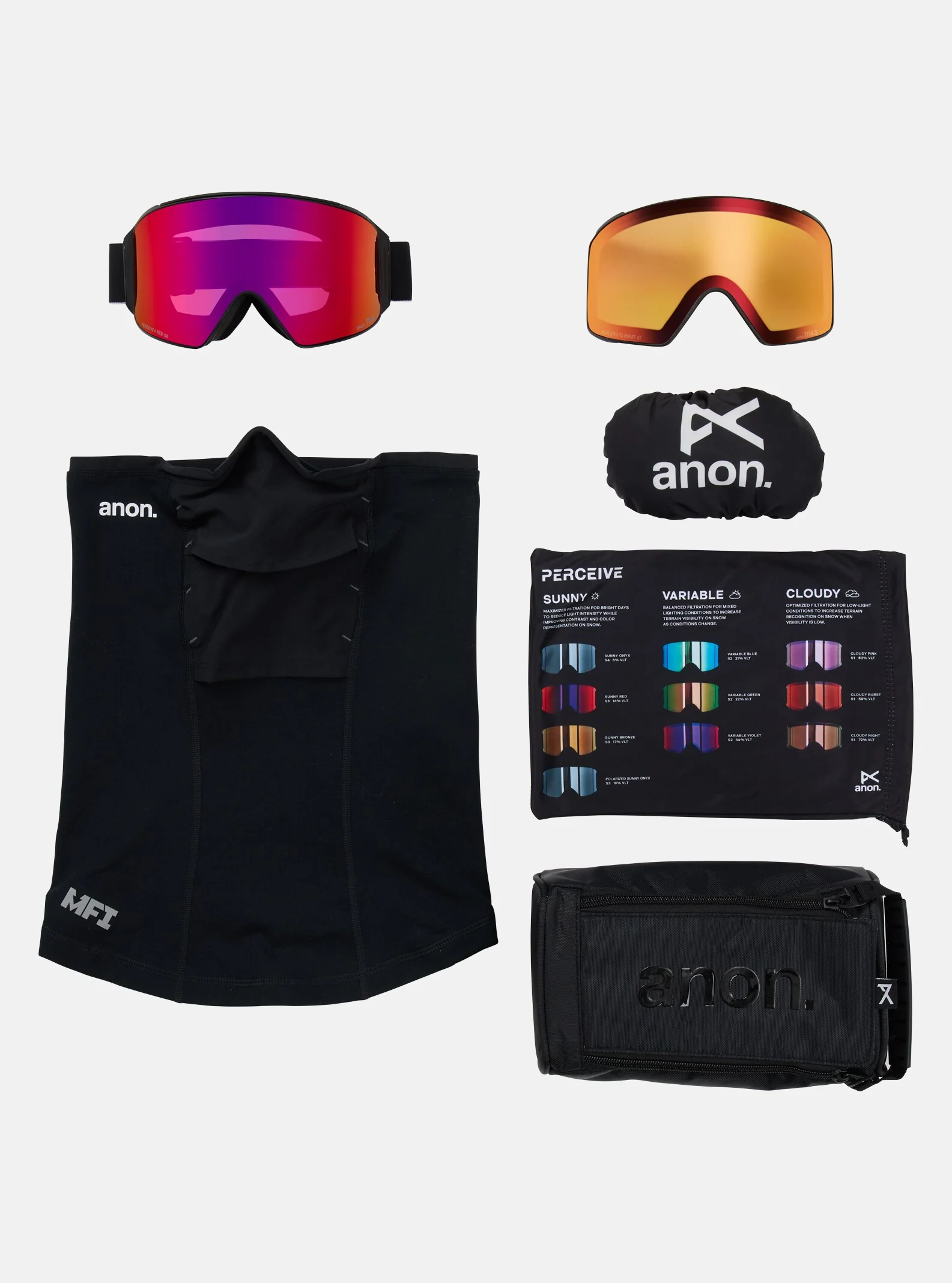 2026 Anon M4 Goggles - Cylindrical Black / Prcv Sun - Image 6