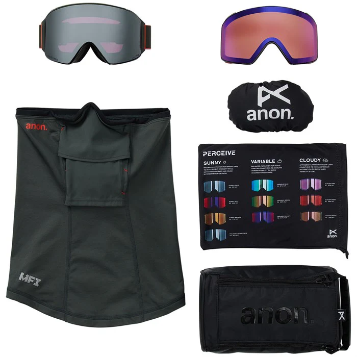 2026 Anon M4 Goggles - Cylindrical Fiesta Red / Prcv Onyx - Image 6