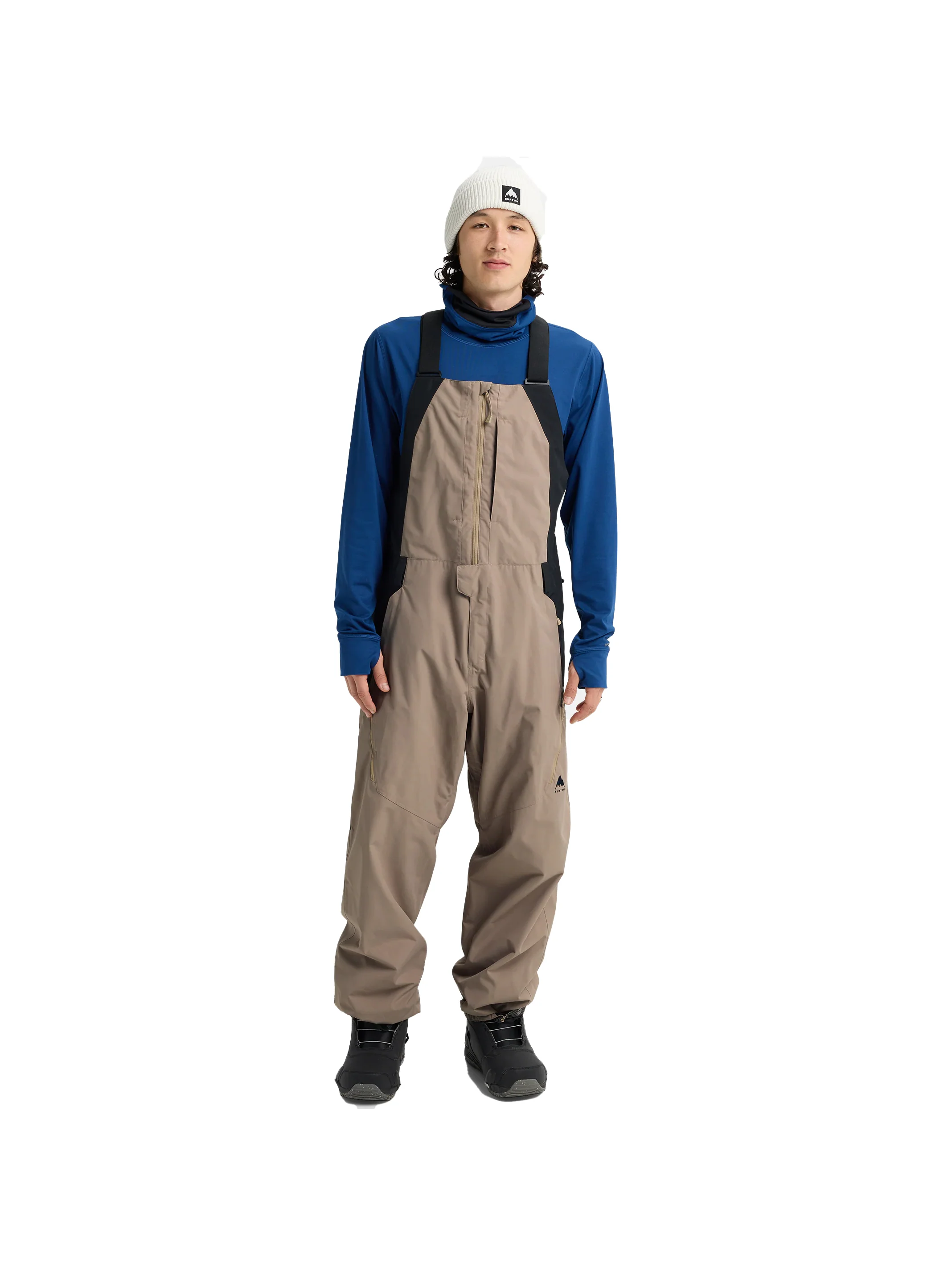 2026 Burton Mens Reserve Relaxed Bib - Summit Taupe / True Black - Image 2