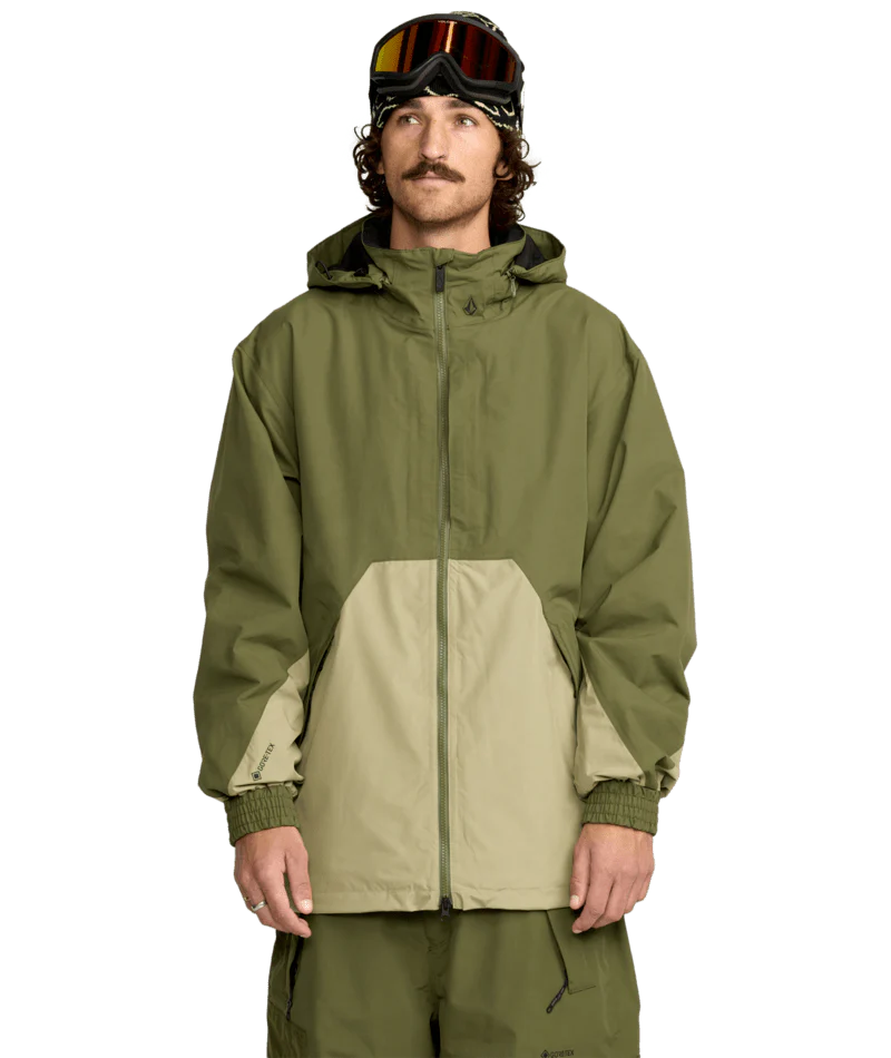 2026 Volcom Mens Longo Gore-Tex Jacket - Dark Olive