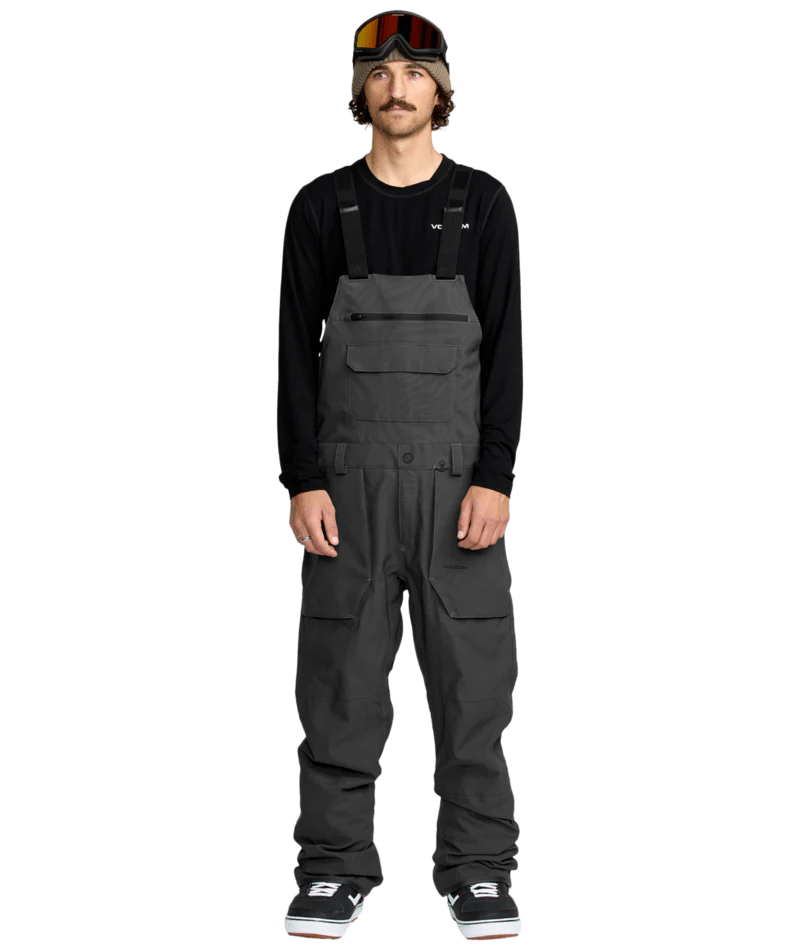 2026 Volcom Mens Roan Bib Overall - Dark Grey