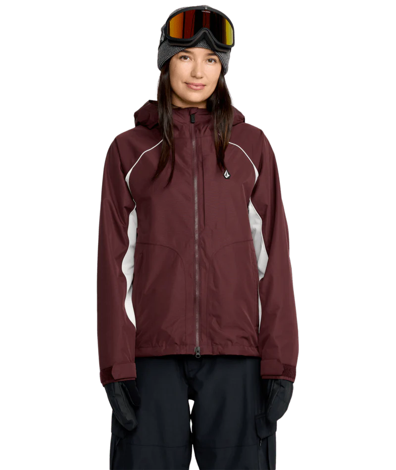 2026 Volcom Womens Stone Smokeshow 20K Jacket - Oxblood