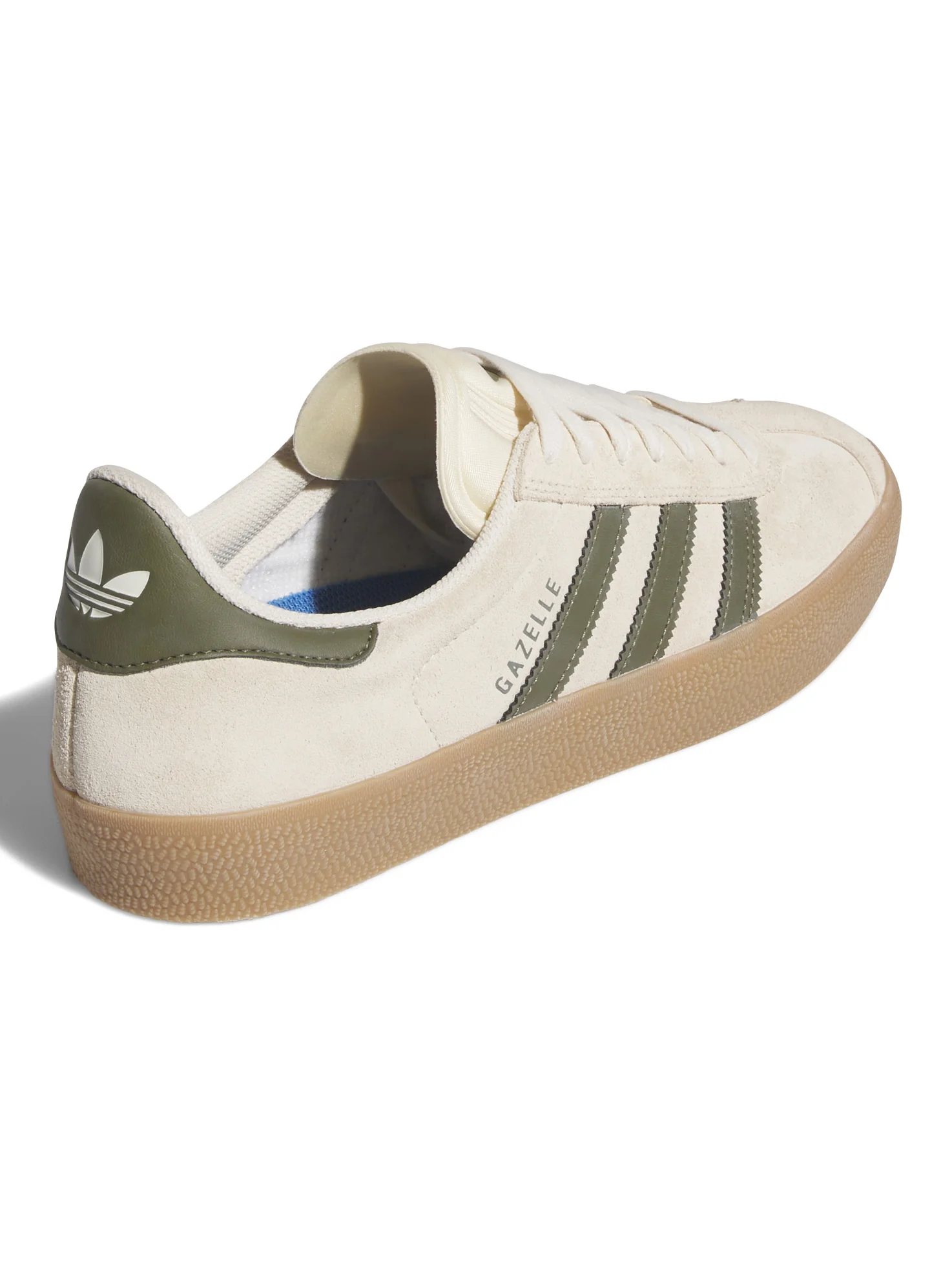 Adidas Gazelle ADV - Ecru Tint / Focus Olive - Gum - Image 12