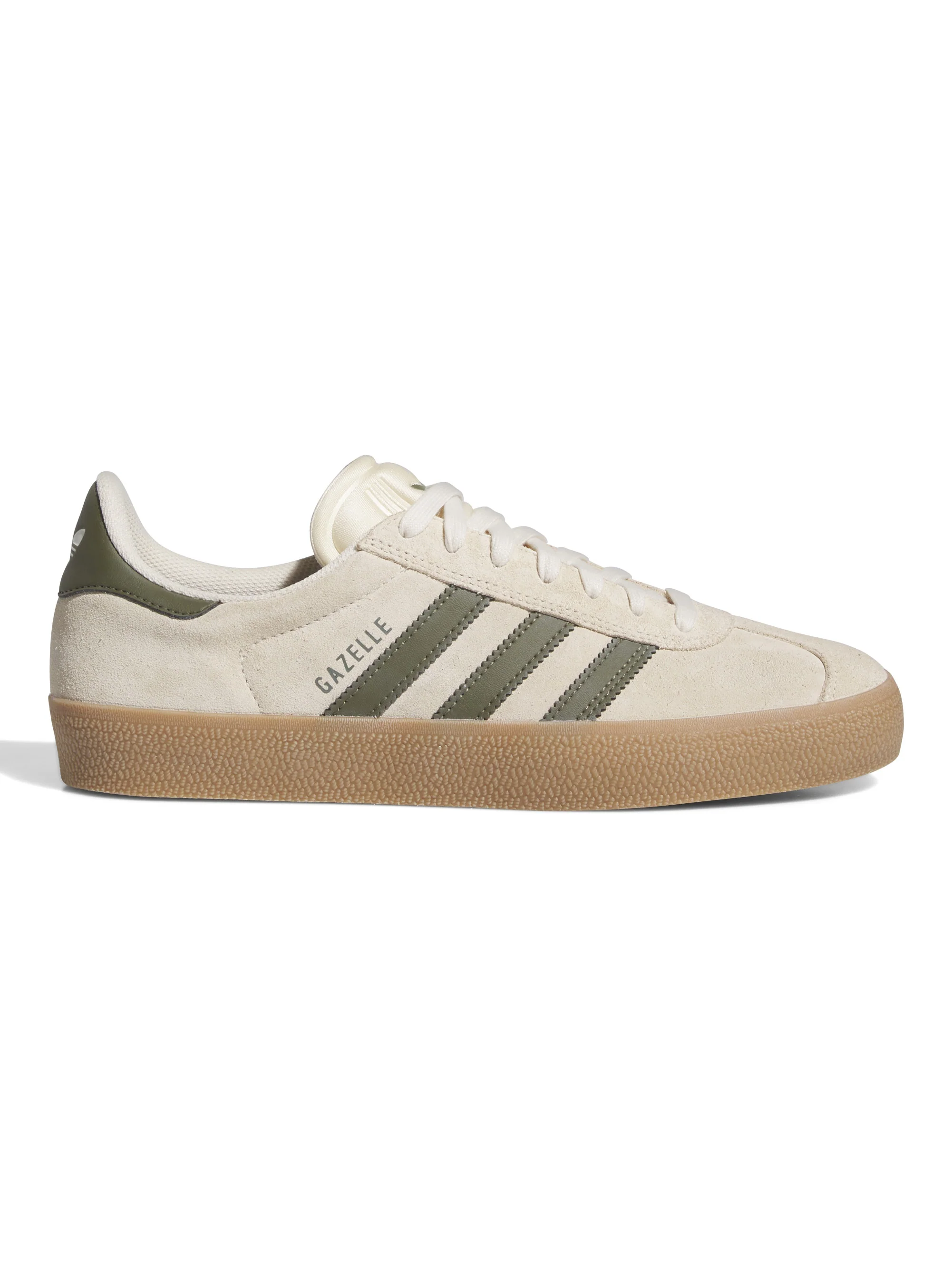 Adidas Gazelle ADV - Ecru Tint / Focus Olive - Gum - Image 8