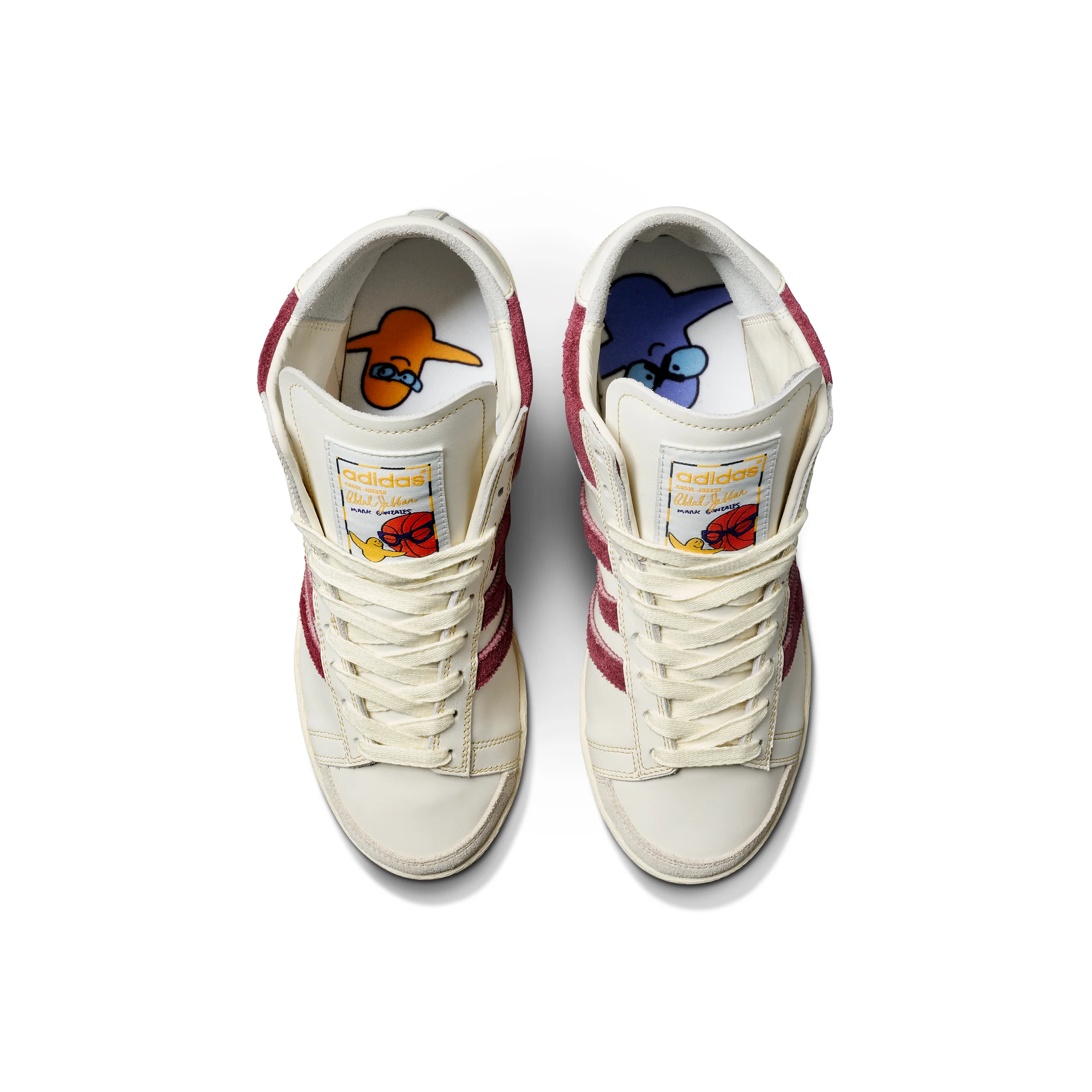 Adidas Jabbar Hi x Gonz - Chalk White / Shadow Red - Image 4