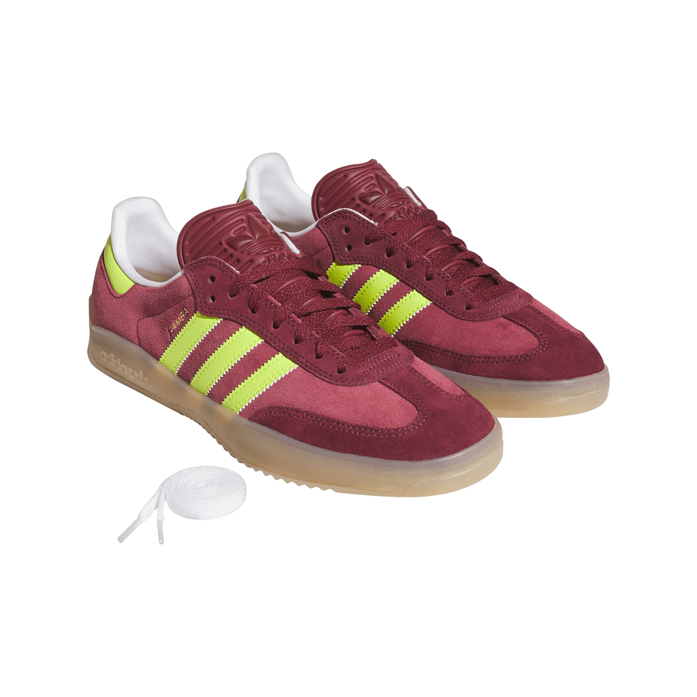 Adidas Puig Samba - Maroon / Semi Solar Yellow / Shadow Red - Image 6