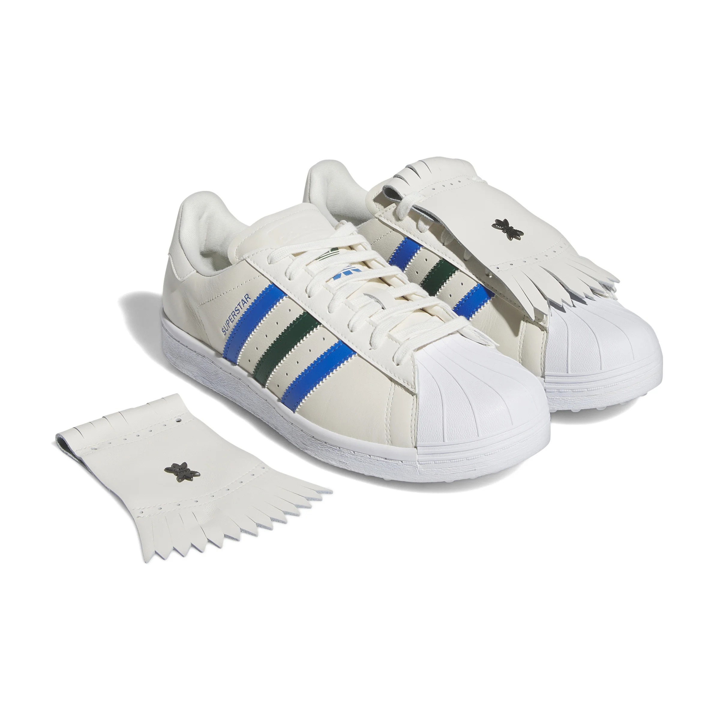 Adidas Superstar Golf SL Rolling Links - Chalk White / Collegiate Green / Bluebird - Image 6