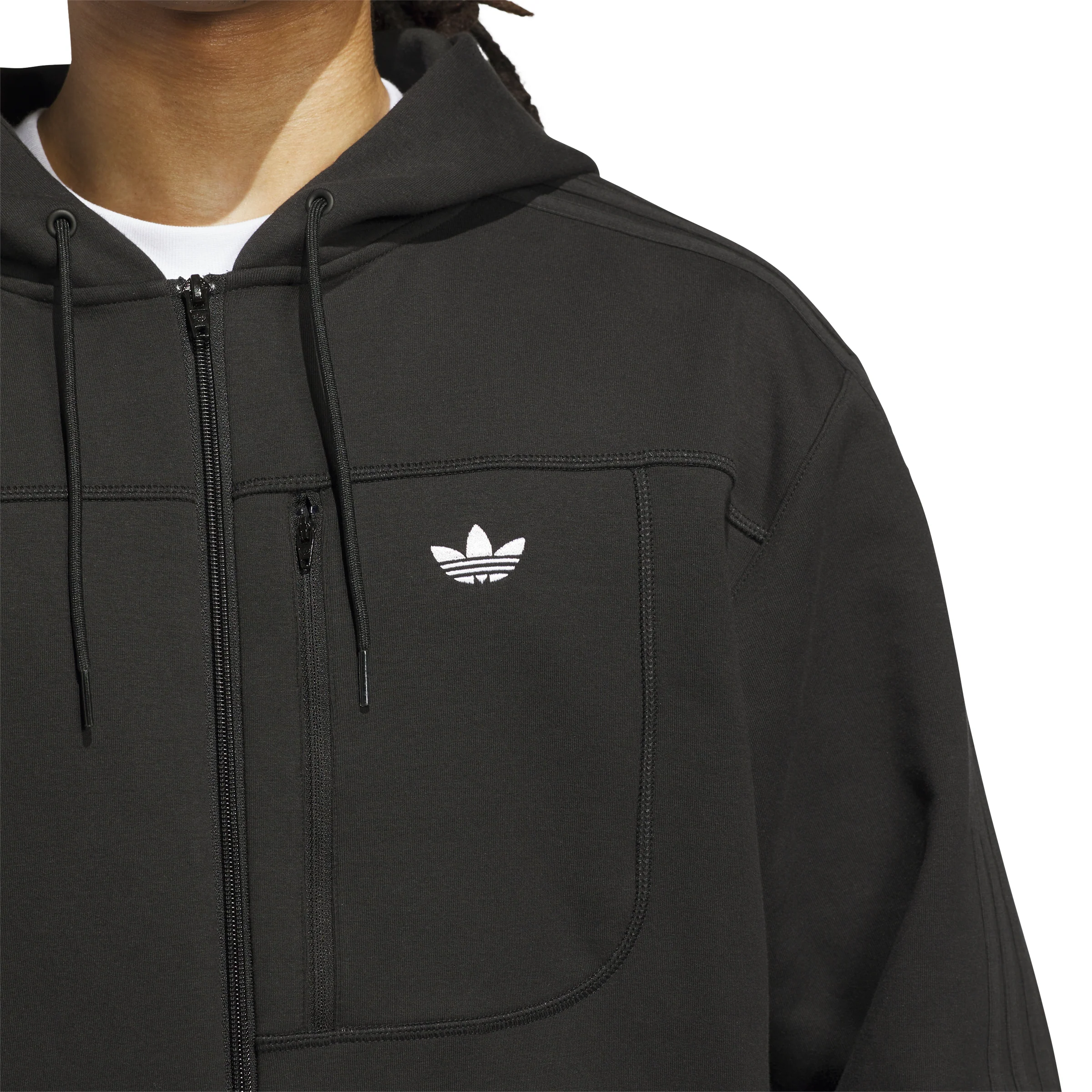 Adidas Tech Fleece Jacket - Black / White - Image 3