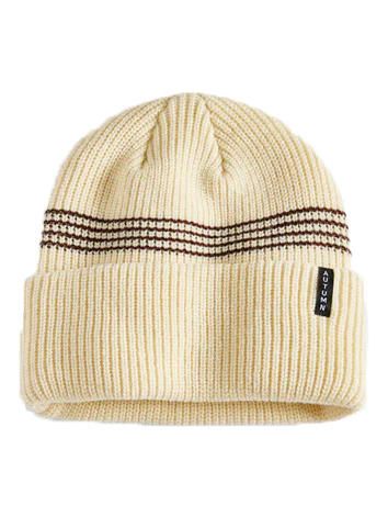 Autumn Select Mini Stripe Beanie - Natural / Burgundy
