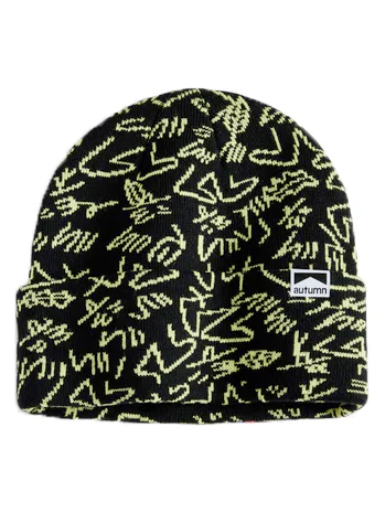 Autumn Surplus Gus Camo Beanie - Black