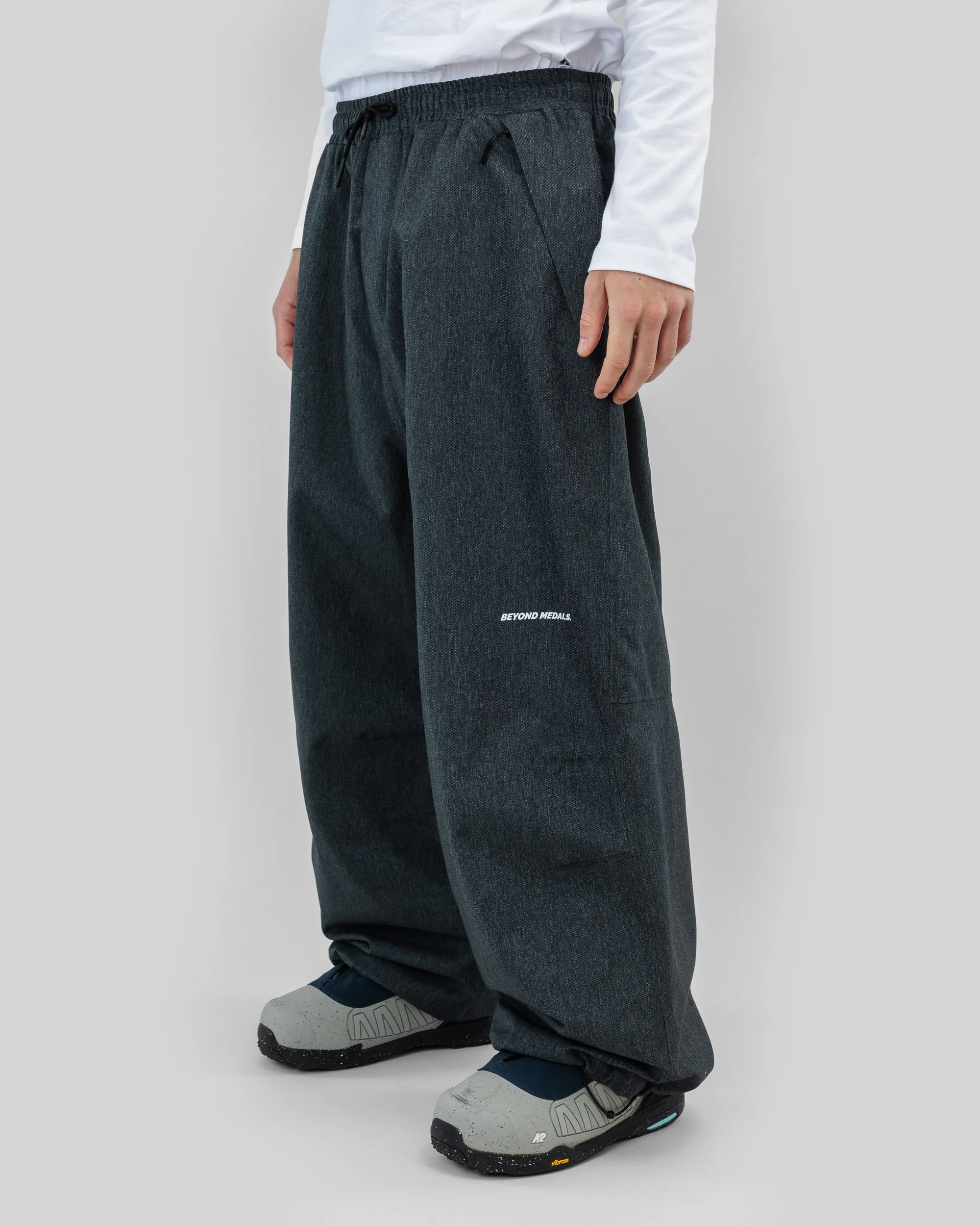 Beyond Medals Park Pants Denim - Grey - Image 3