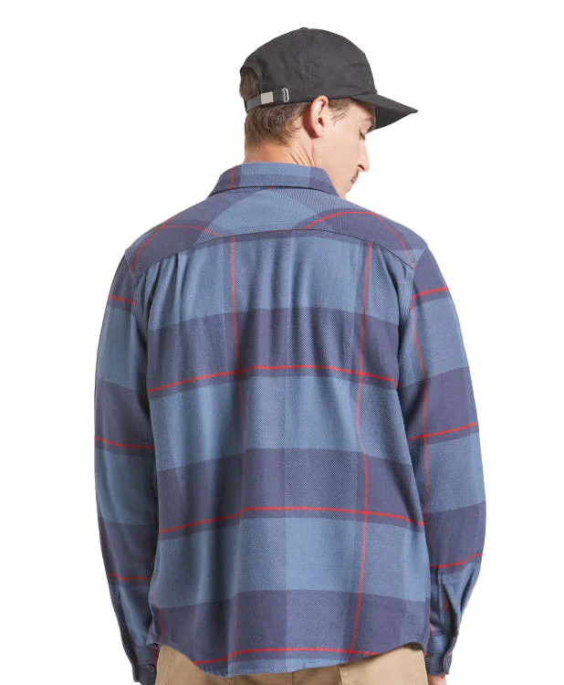 Brixton Bowery Flannel - Bering Sea / Mood Indigo / Adrenaline Rush - Image 3