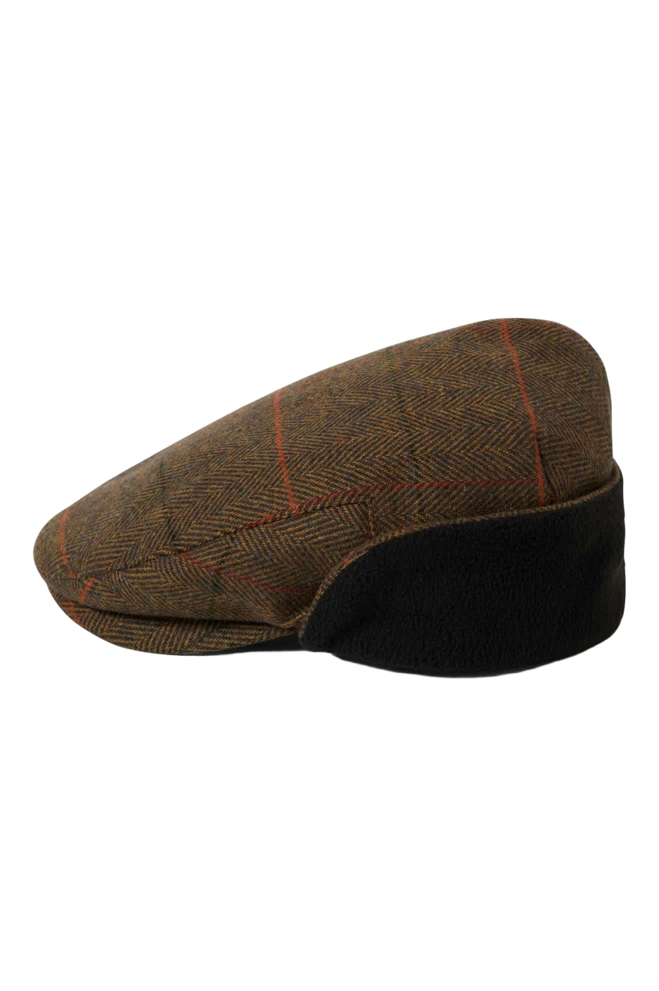 Brixton Hooligan Ear Flap Snap Hat - Bronze / Black / Red - Image 2