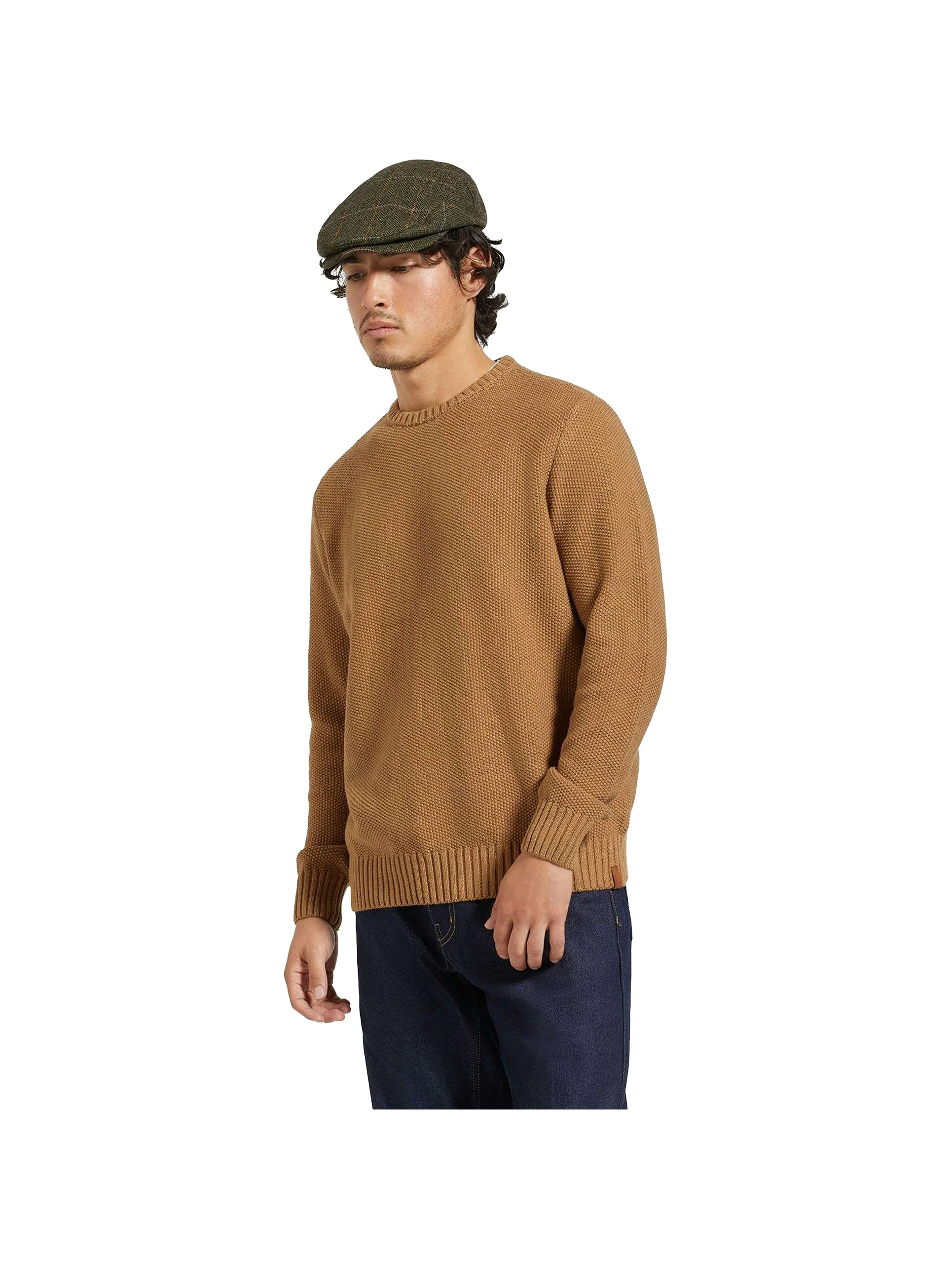 Brixton Jacques Waffle Knit Sweater - Tiger's Eye - Image 2