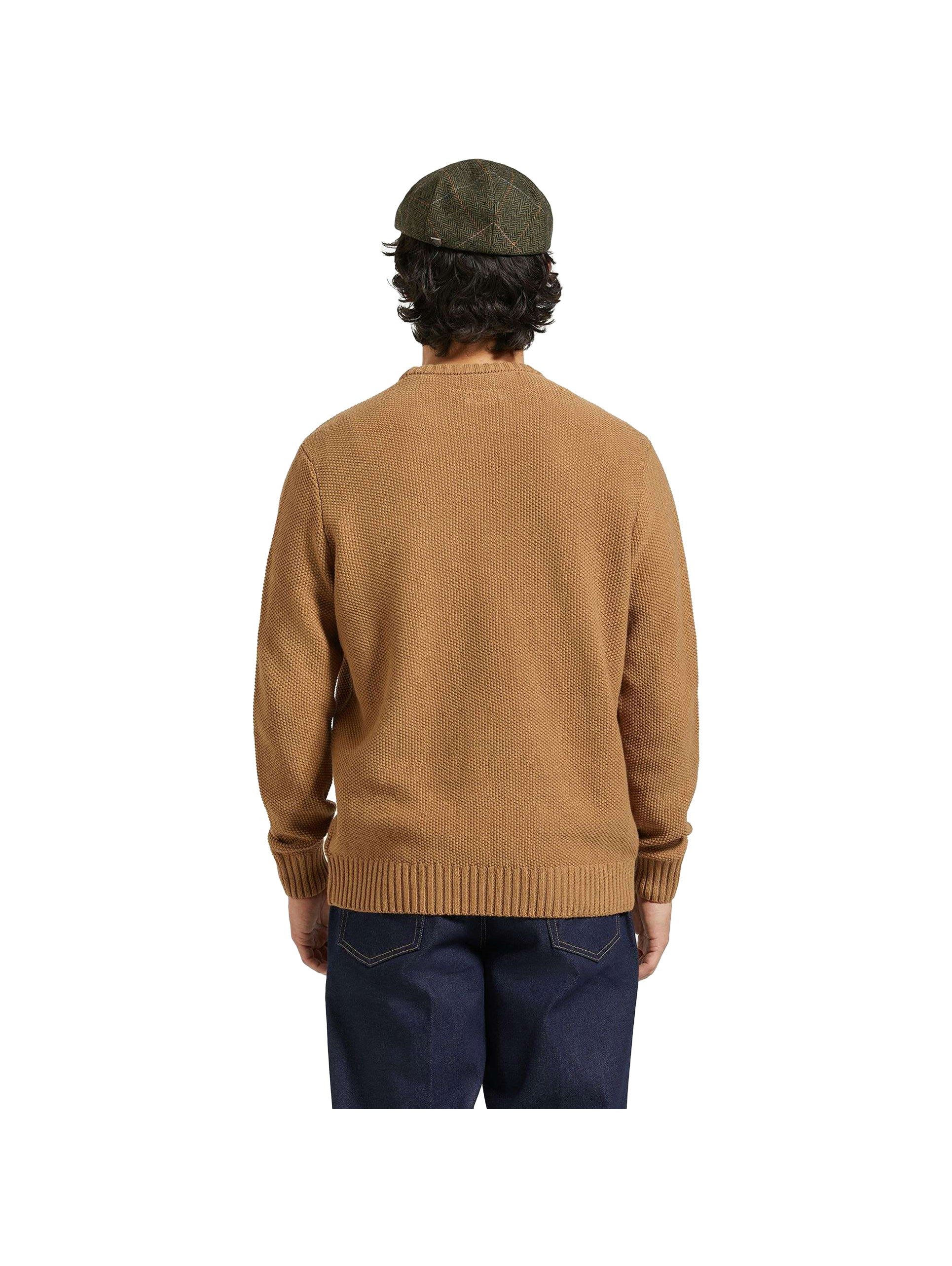 Brixton Jacques Waffle Knit Sweater - Tiger's Eye - Image 3