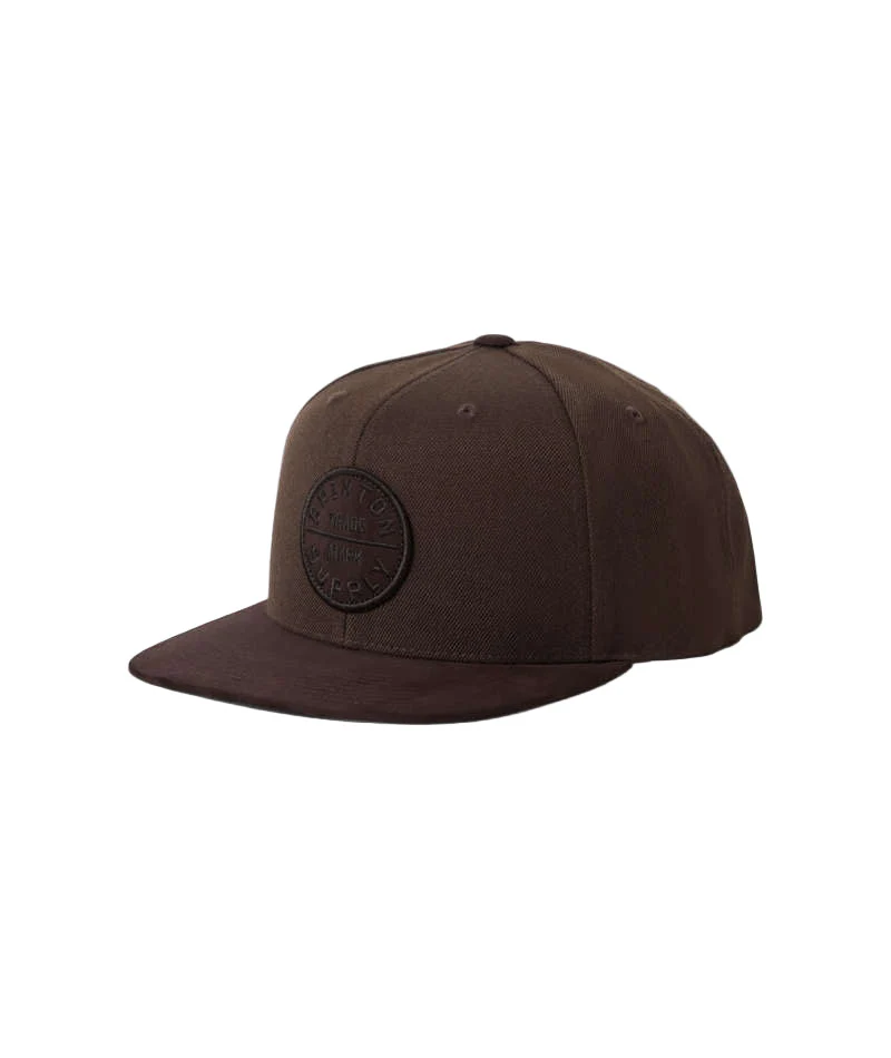 Brixton Oath III Snapback - Pinecone Brown / Brown Suede