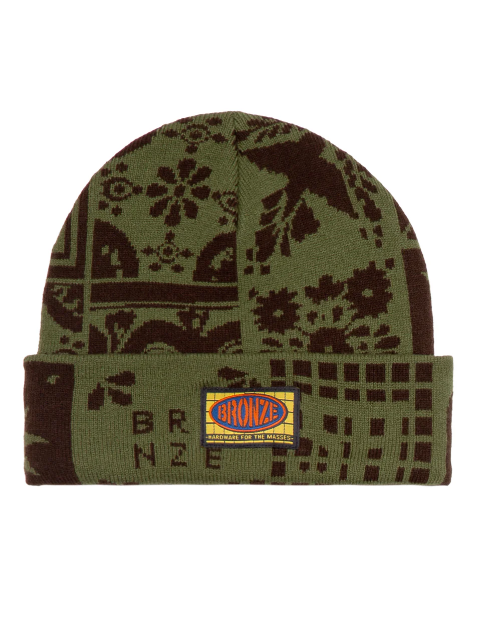 Bronze 56k Azulejo Beanie - Olive / Black
