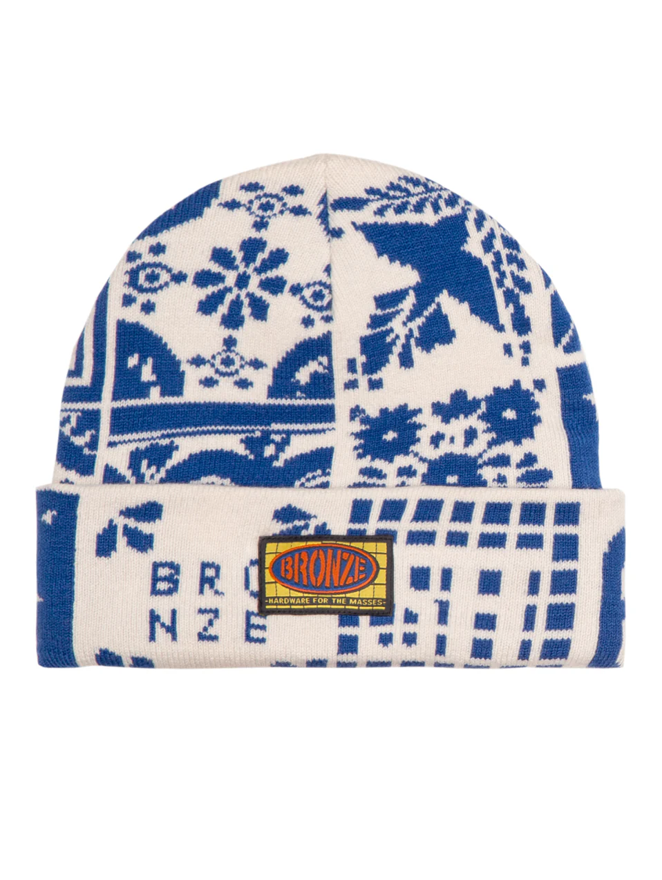 Bronze 56k Azulejo Beanie - White / Blue