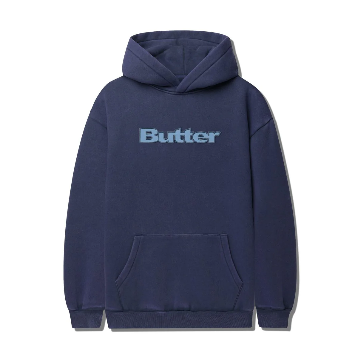 Butter Goods Nylon Logo Applique Pullover Hood - Navy