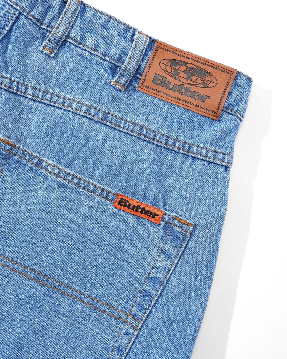 Butter Goods Relaxed Denim Jeans - Washed Indigo - Image 3