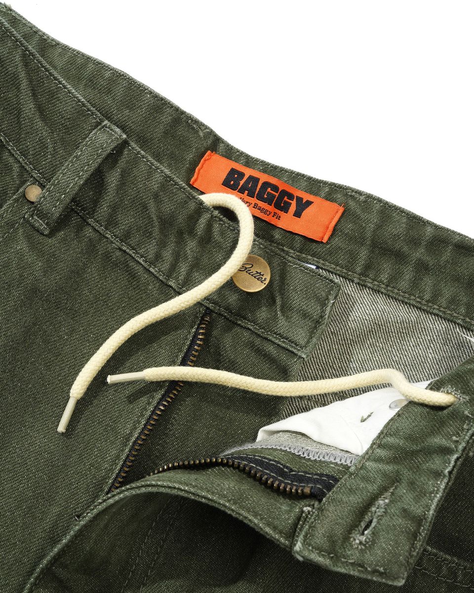 Butter Goods Weathergear Denim Jeans - Faded Army - Image 5