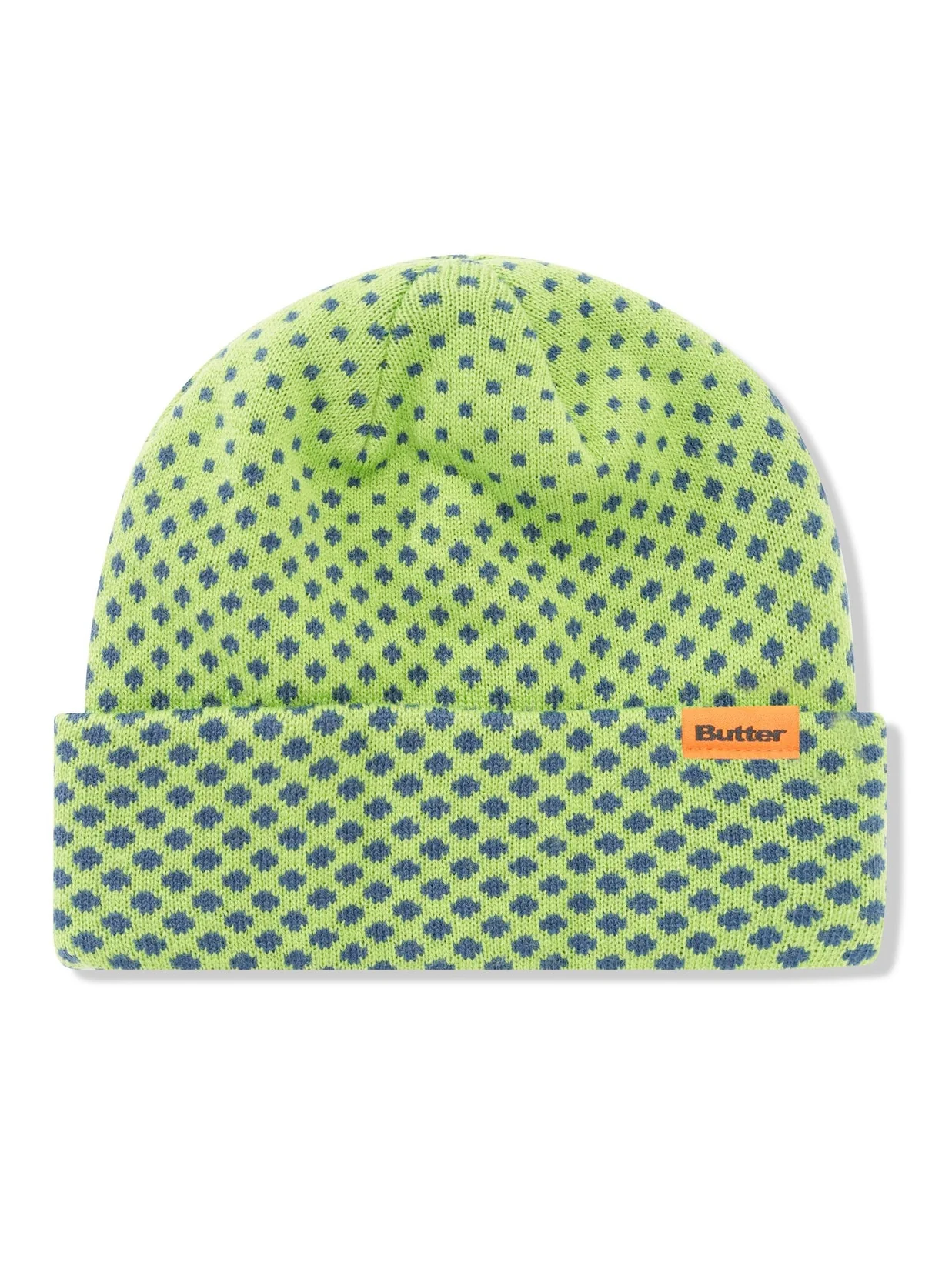 Butter Halftone Cuff Beanie - Green