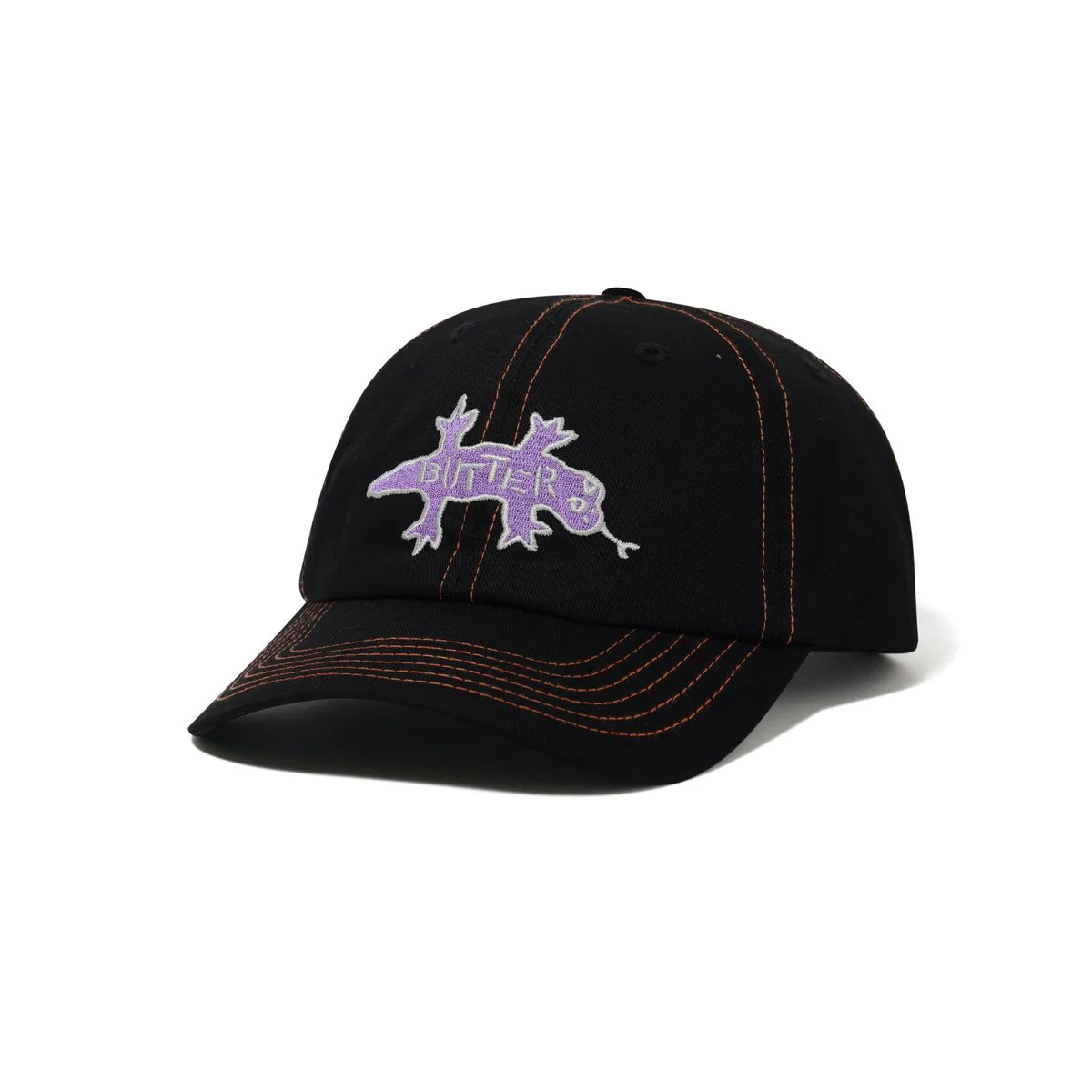 Butter Reptile 6 Panel Cap - Black