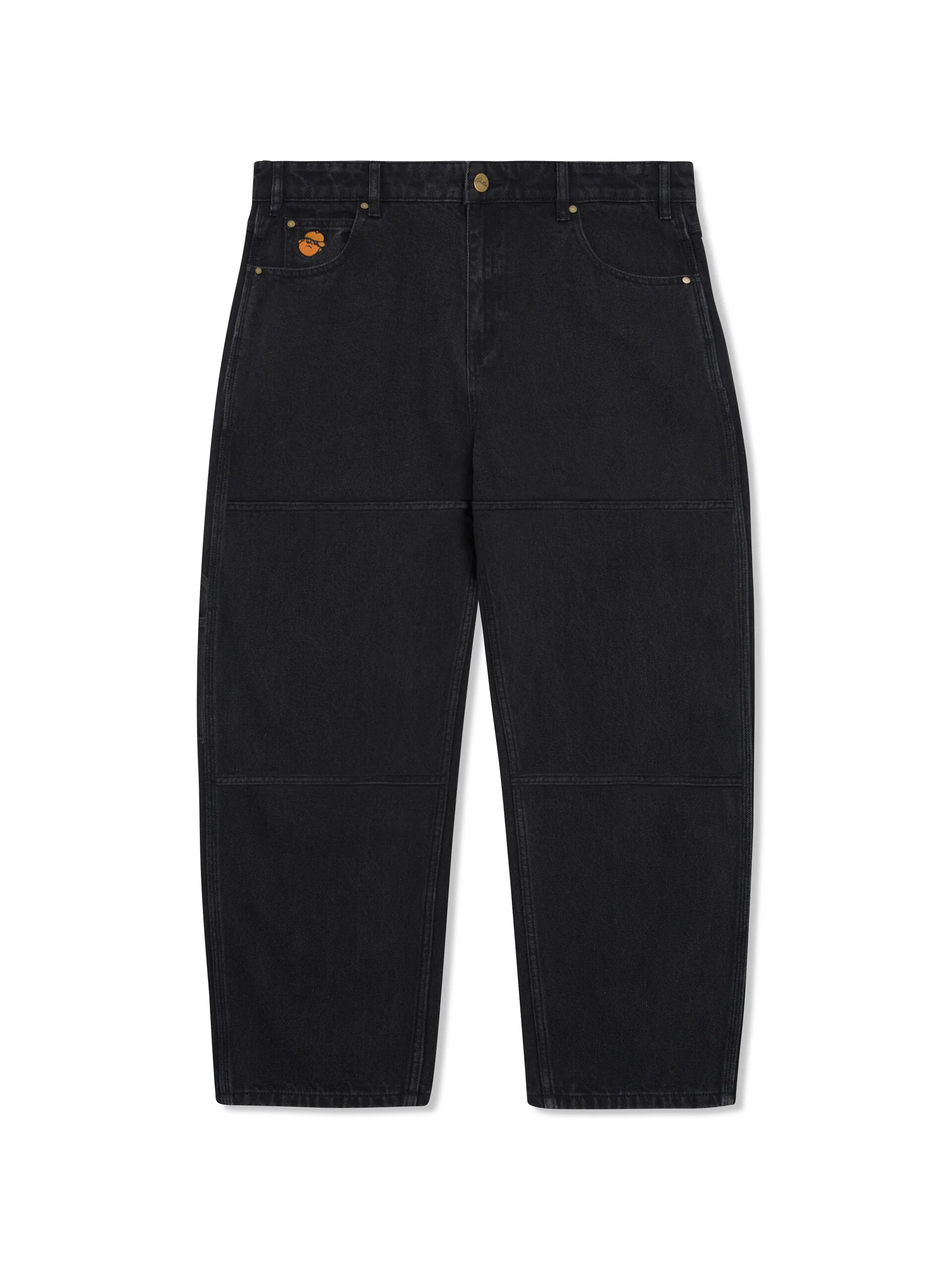 Butter Santosuosso Double Knee Denim Jeans - Washed Black