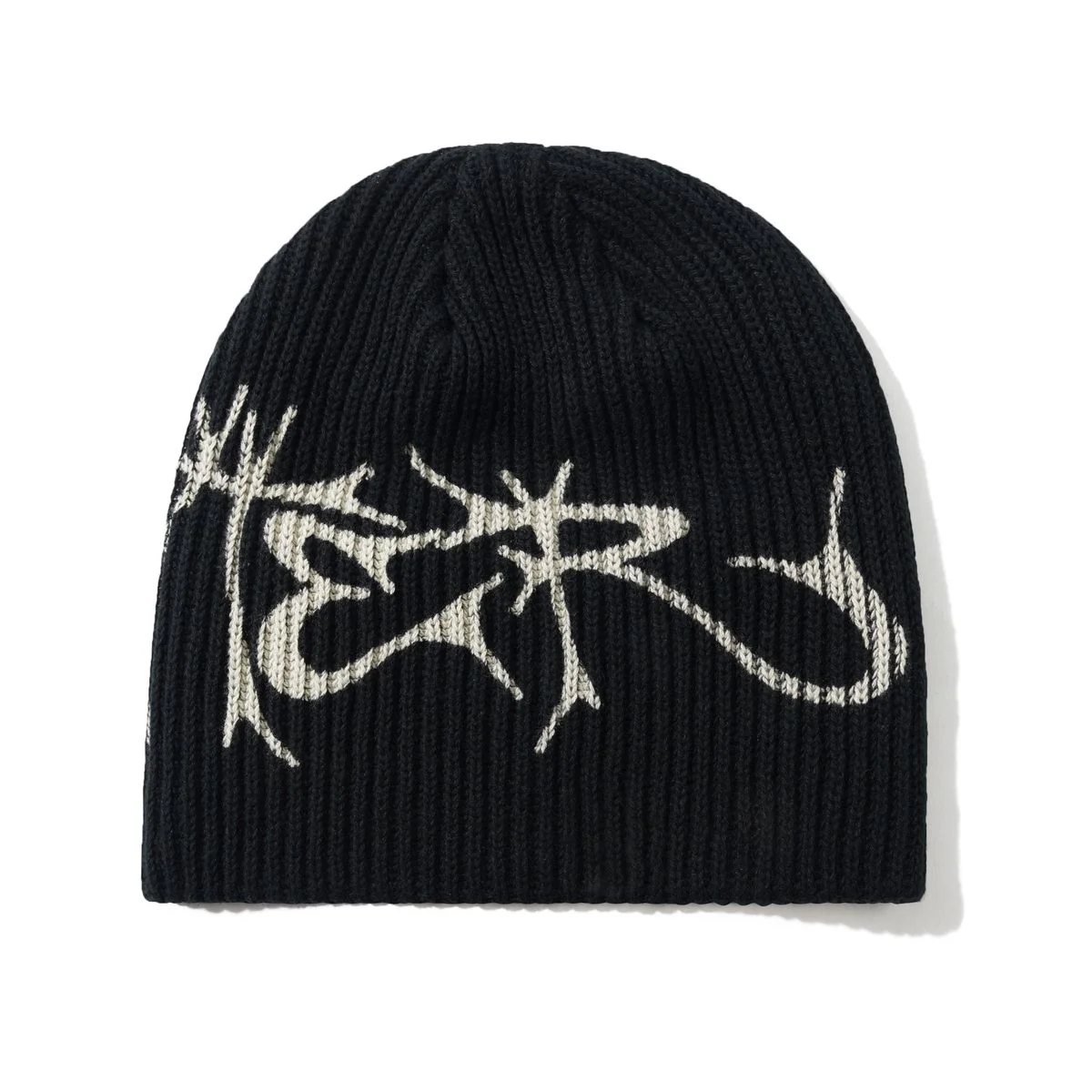 Butter Scrawling Skully Beanie - Black - Image 2
