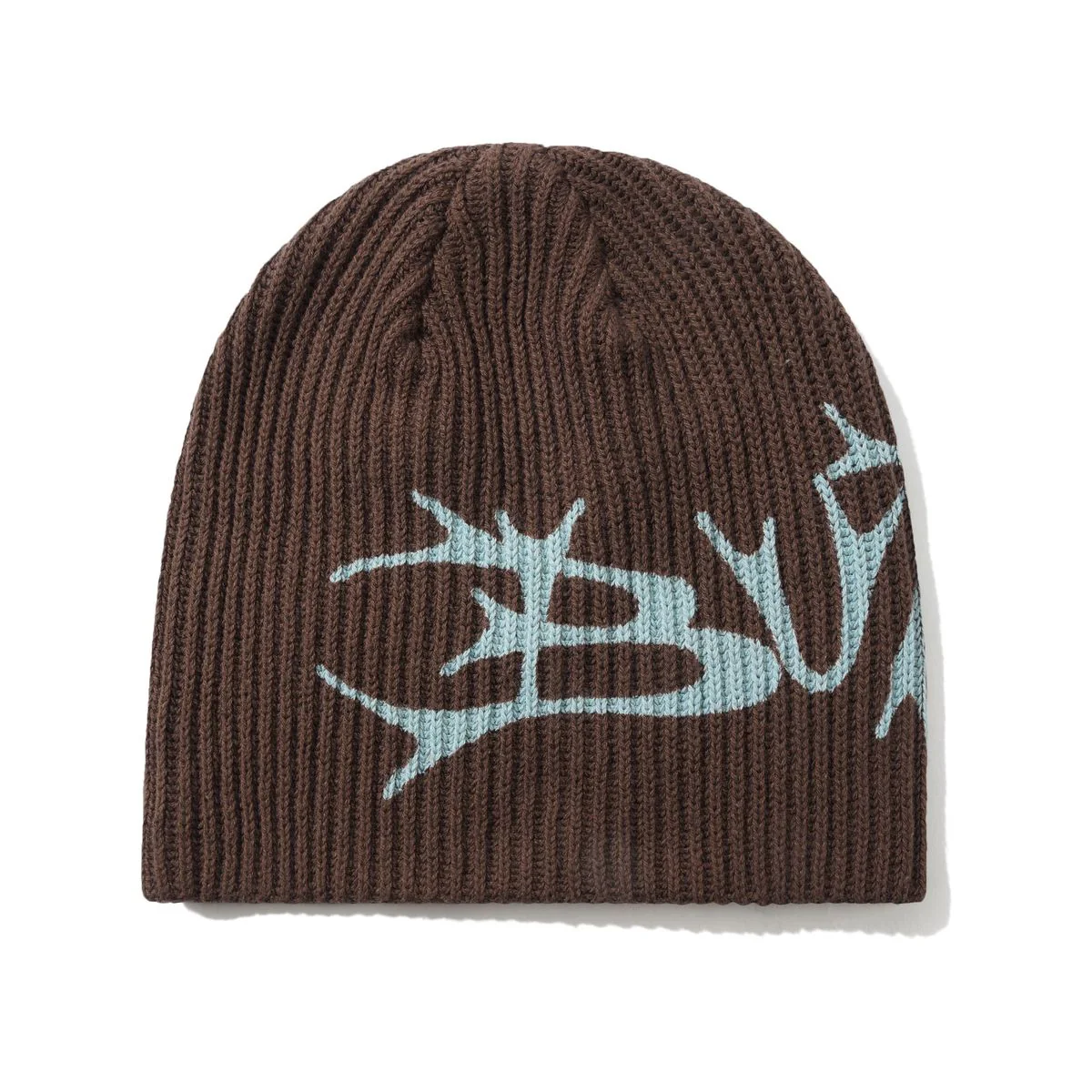 Butter Scrawling Skully Beanie - Brown