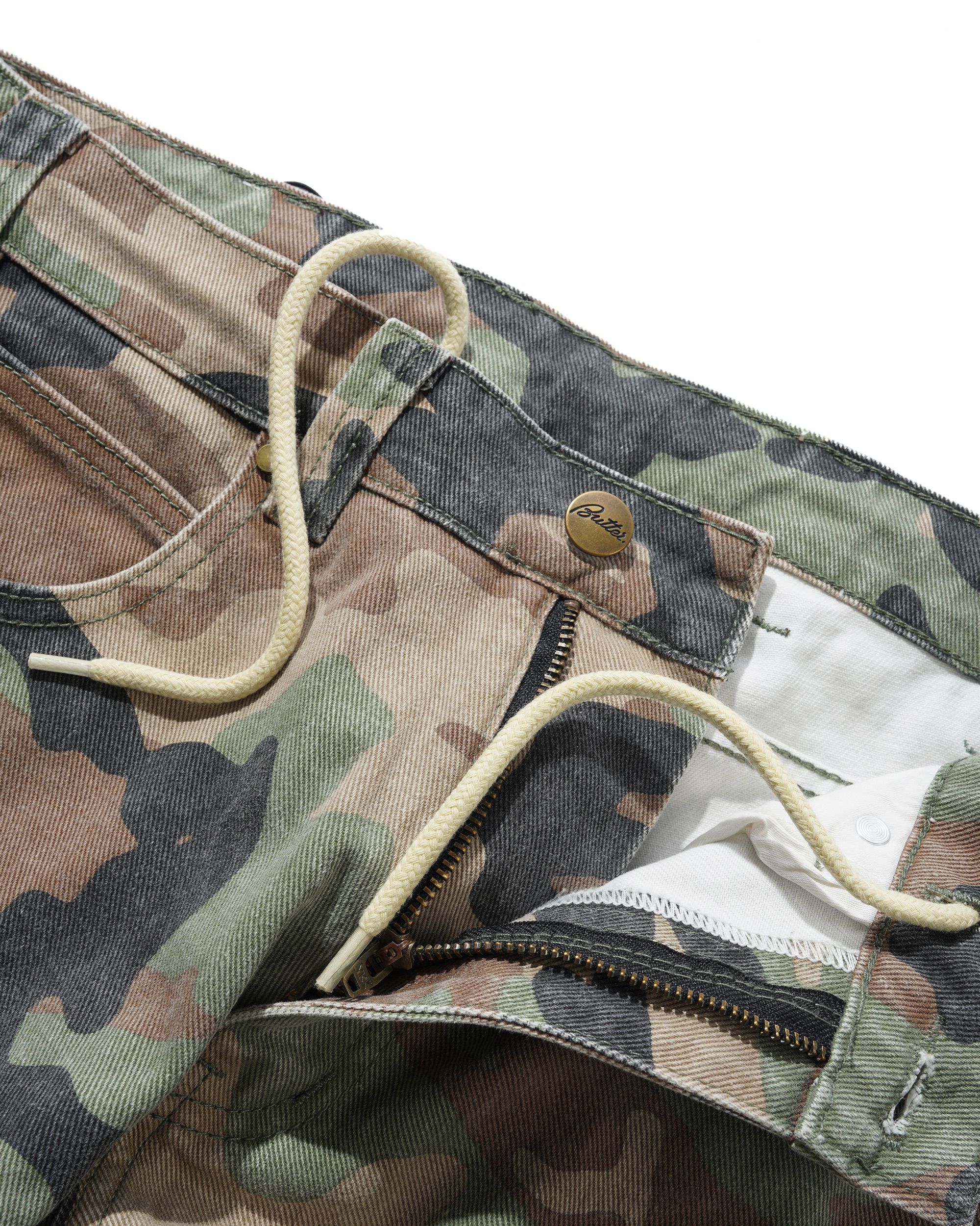 Butter Weathergear Denim Jeans - Woodland Camo - Image 3