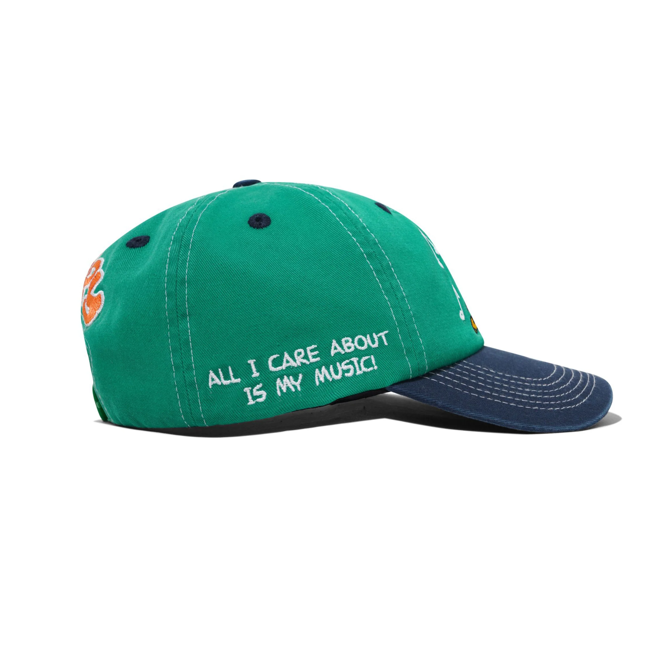 Butter x Peanuts Music Snapback Cap - Washed Kelly Green - Image 2