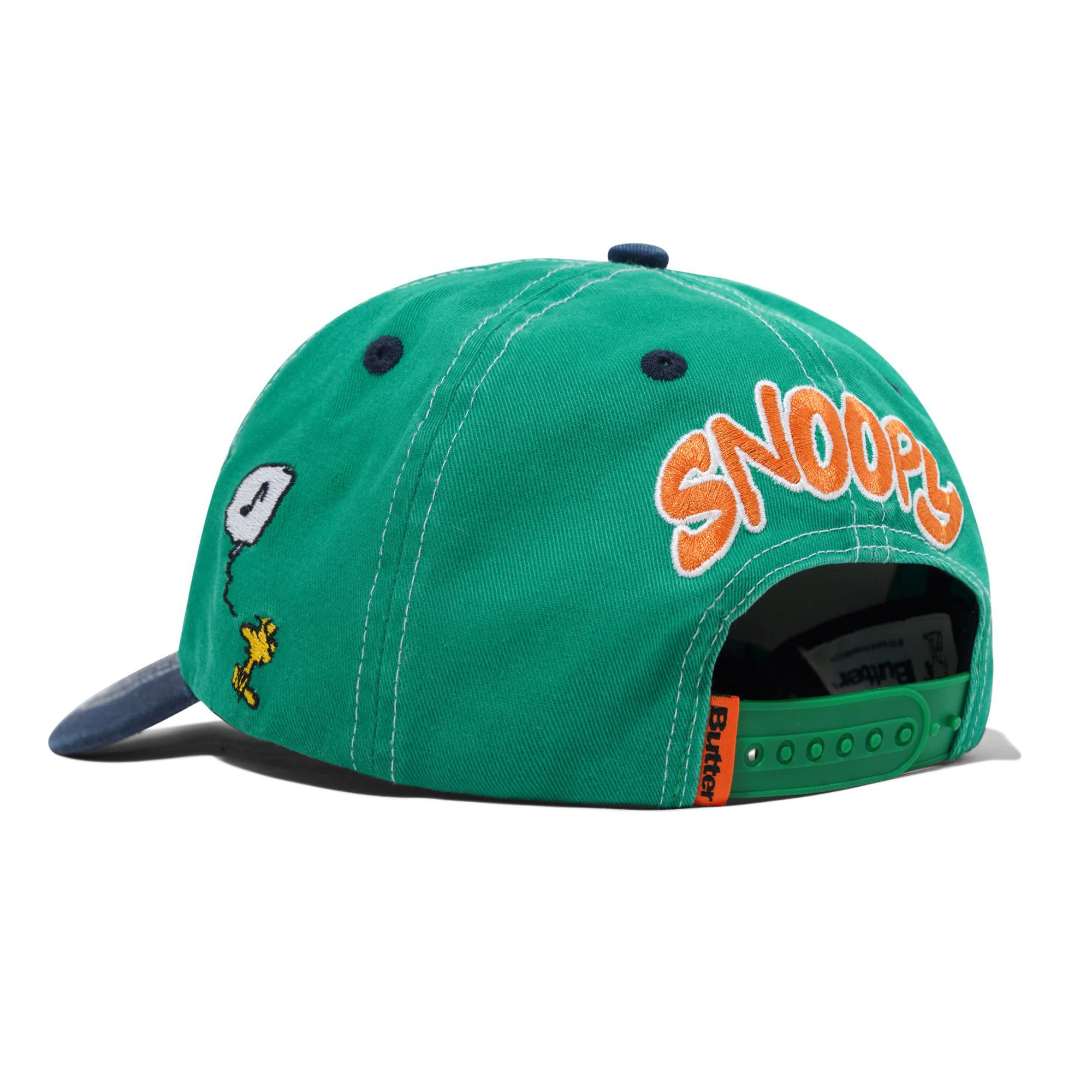 Butter x Peanuts Music Snapback Cap - Washed Kelly Green - Image 3