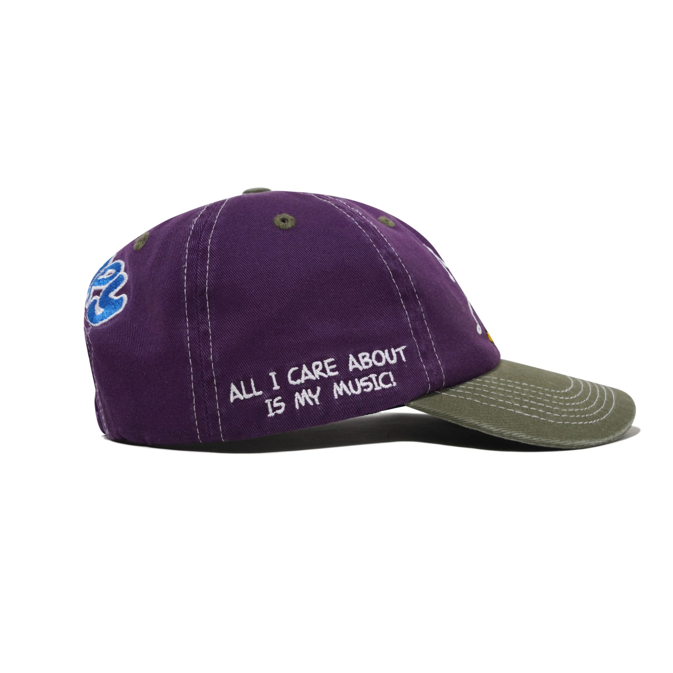 Butter x Peanuts Music Snapback Cap - Washed Purple - Image 2