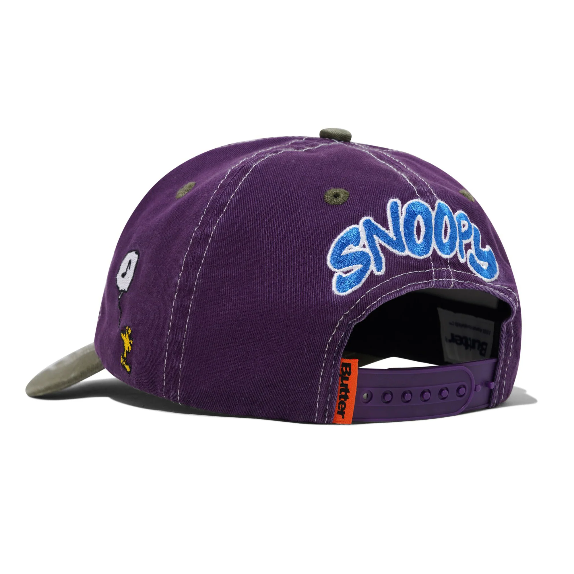Butter x Peanuts Music Snapback Cap - Washed Purple - Image 3