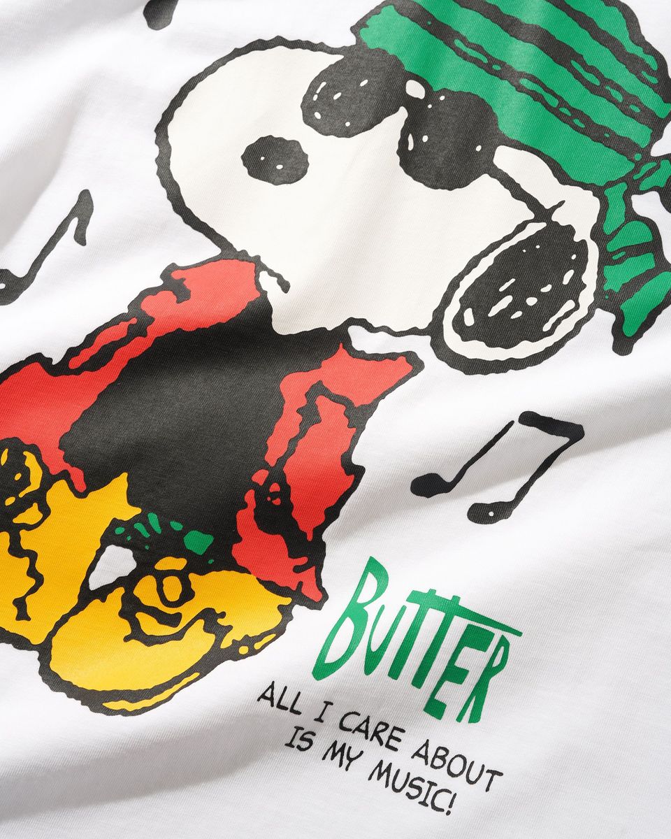 Butter x Peanuts Music Tee - White - Image 2