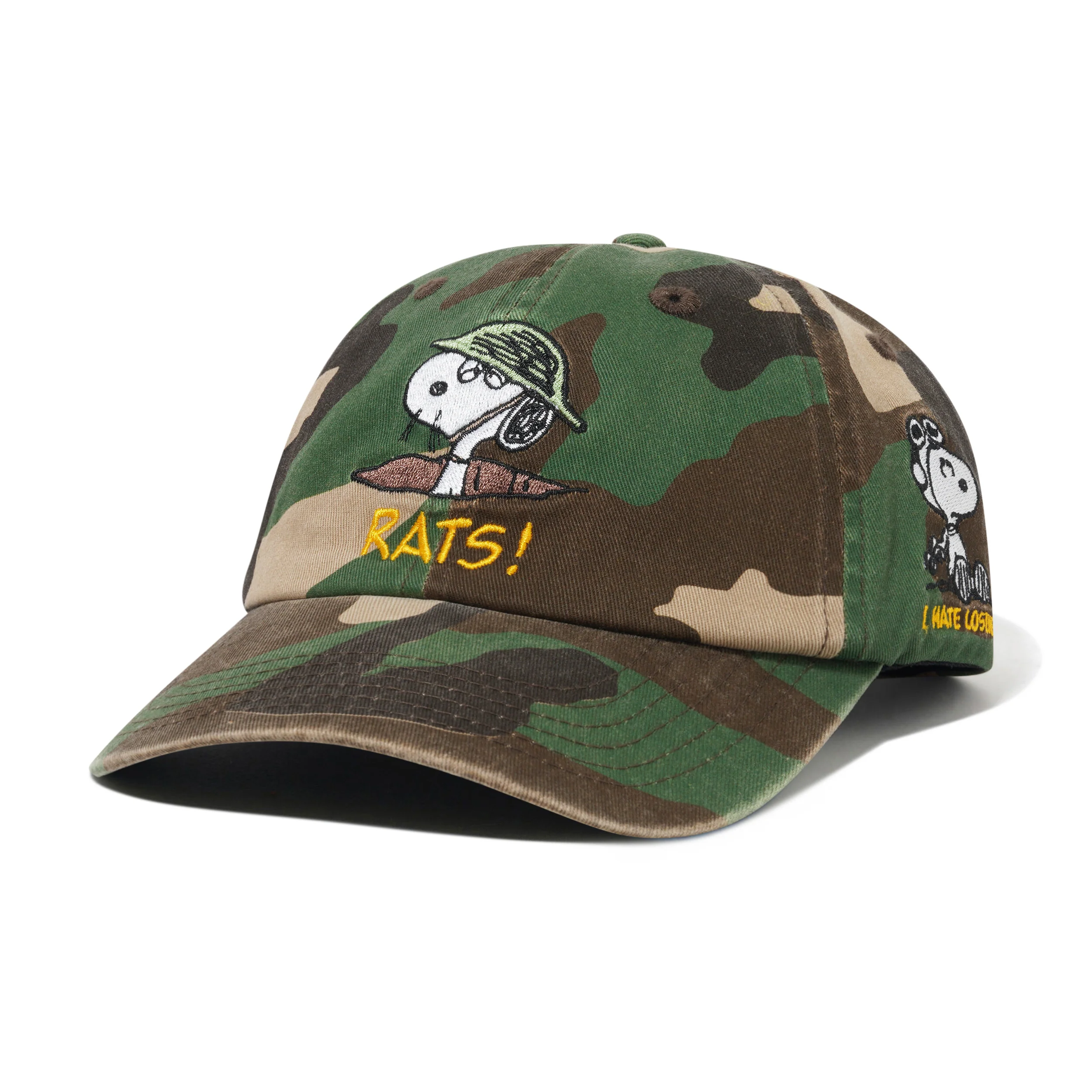 Butter x Peanuts Rats 6 Panel Cap - Camo