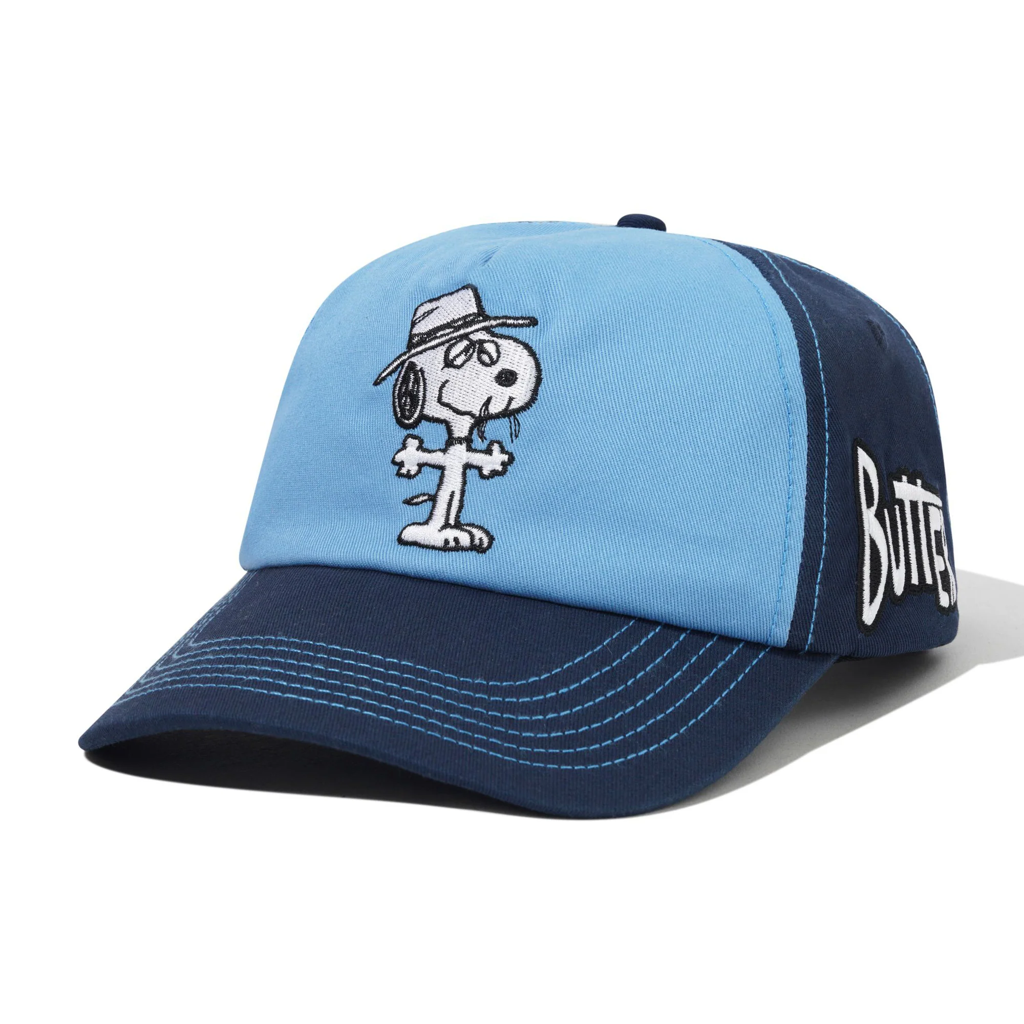 Butter x Peanuts Spike 5 Panel Cap - Navy / Light Blue
