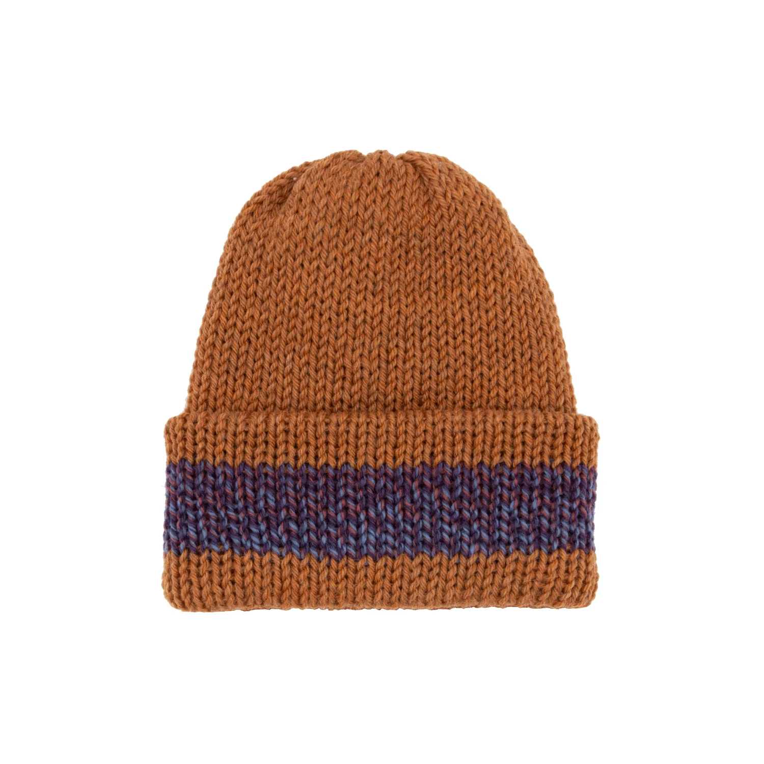 Chimney Ltd Short Stack Beanie -Autumn Heather / Blueberry Fade