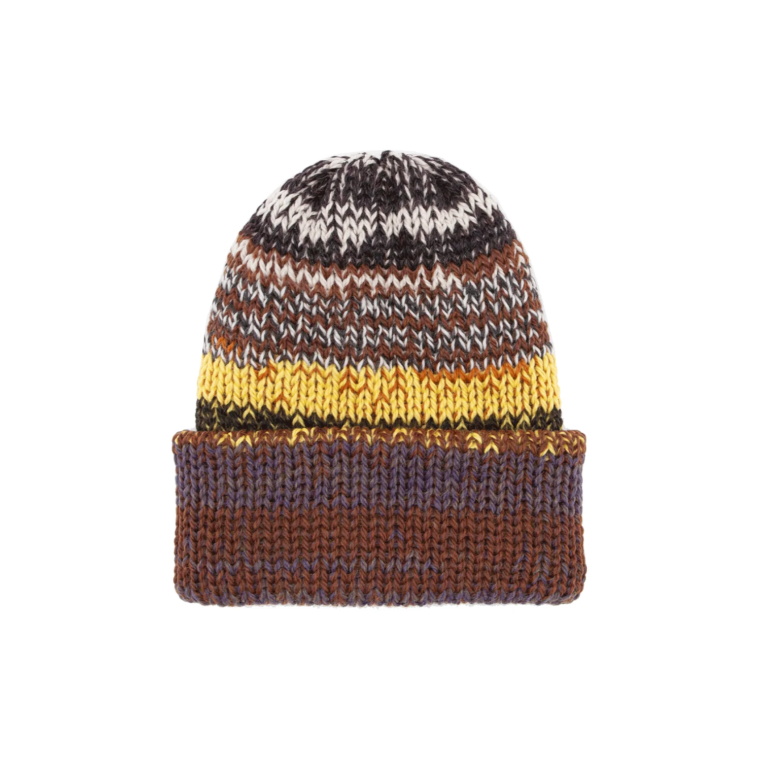 Chimney Ltd Short Stack Beanie - Mixtape Multi Brick Yellow
