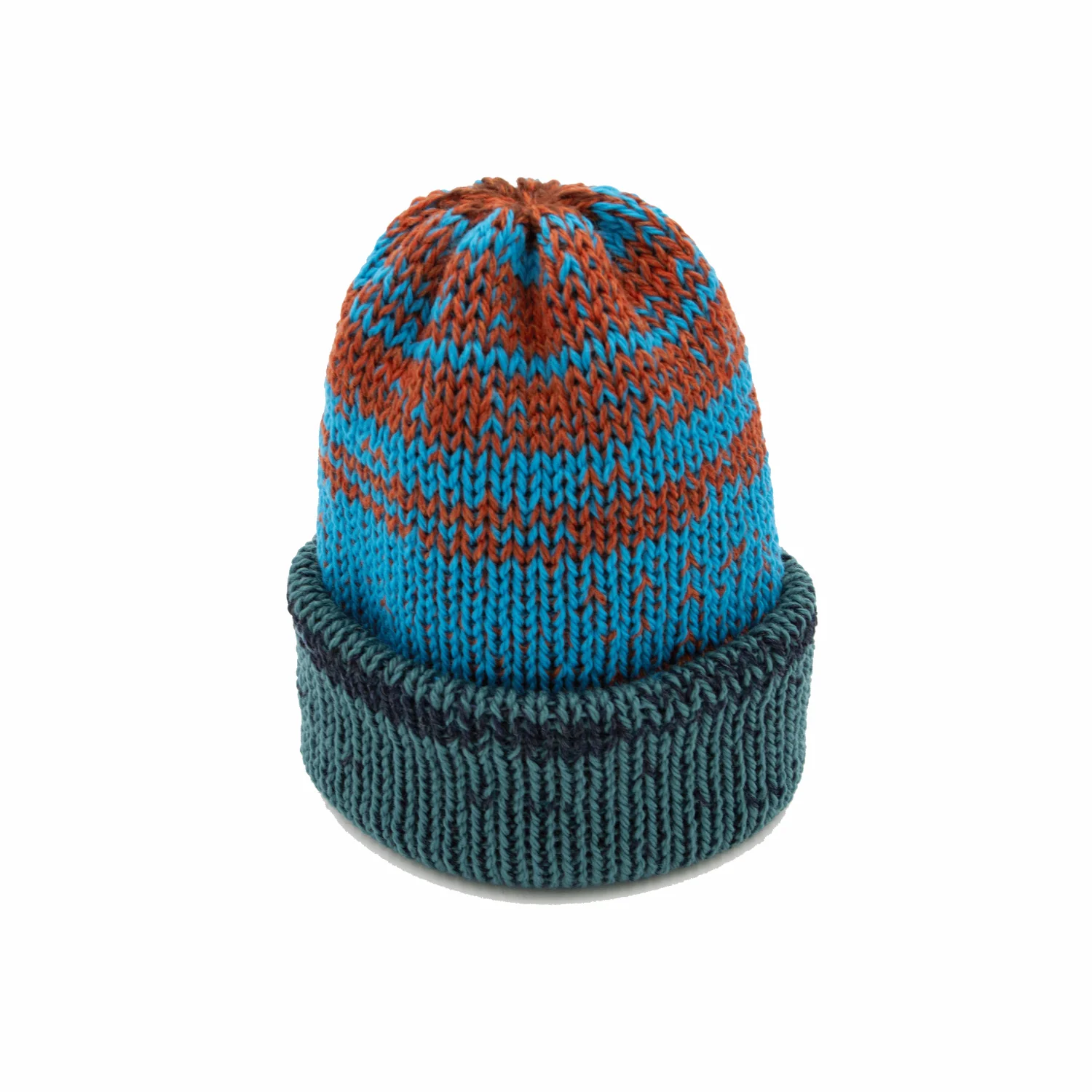 Chimney Ltd Short Stack Beanie - Mixtape / Turquoise / Red - Image 2