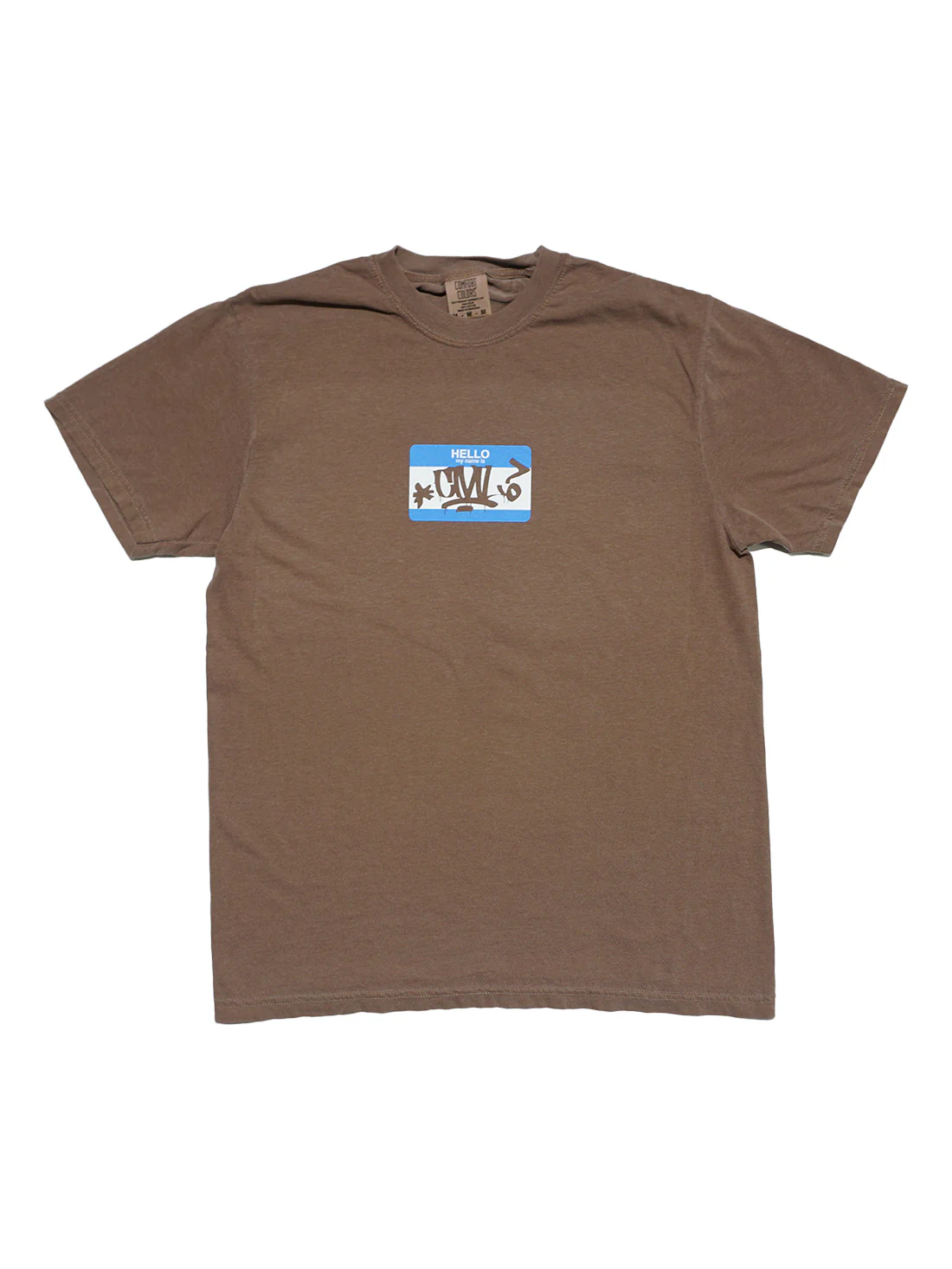 Civil Hello My Name Is Tee - Espresso