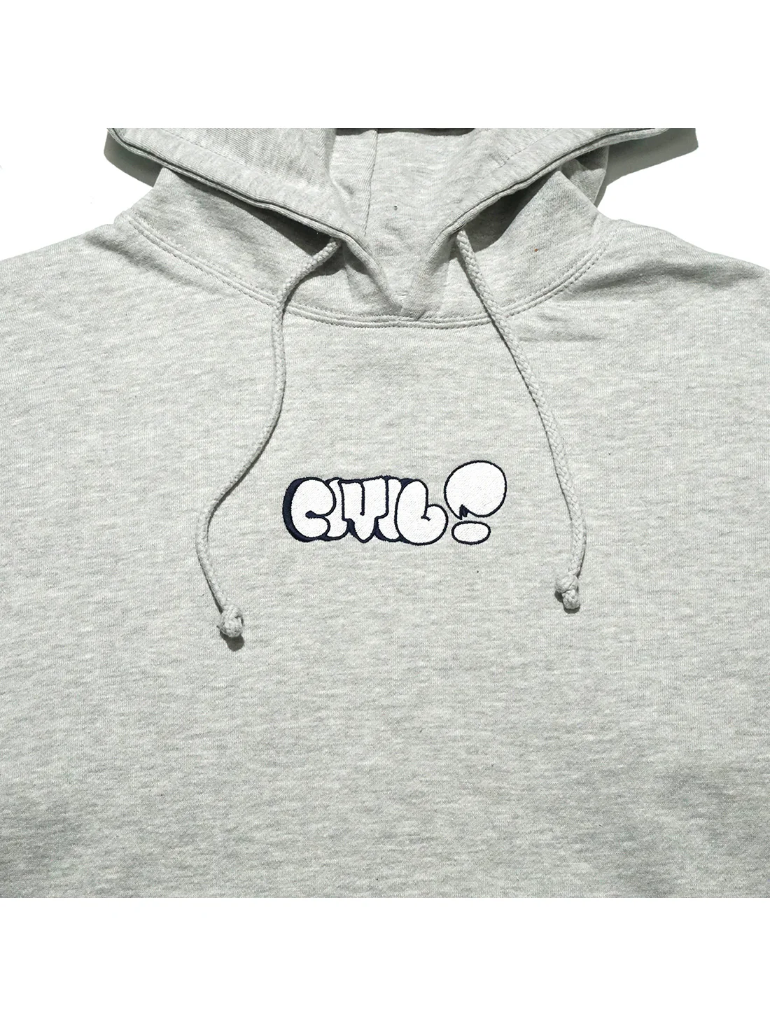 Civil MF Doom Tribute Hood - Grey Heather / navy / White - Image 2